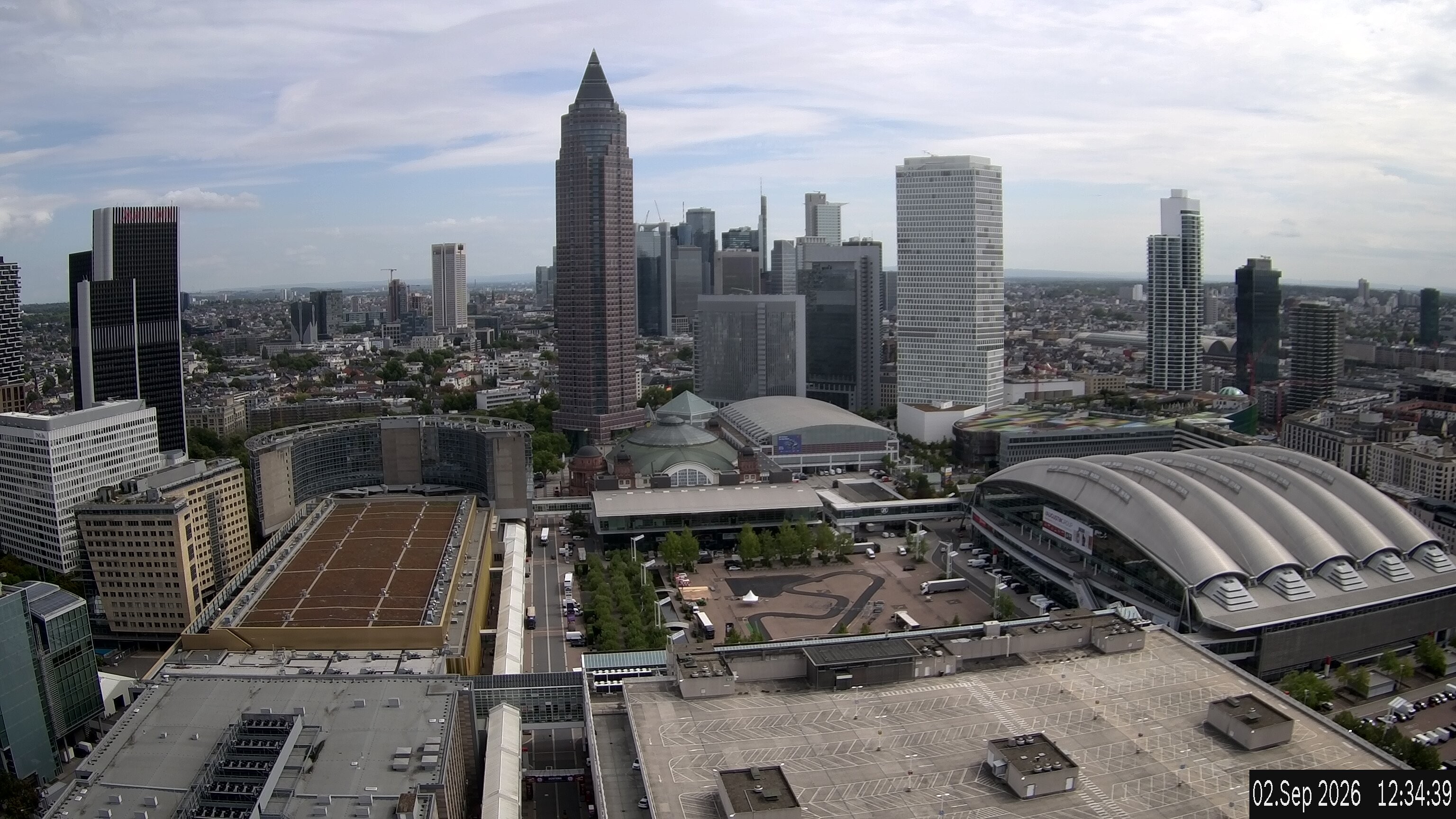 Archived image Webcam Frankfurt: View at the Skyline