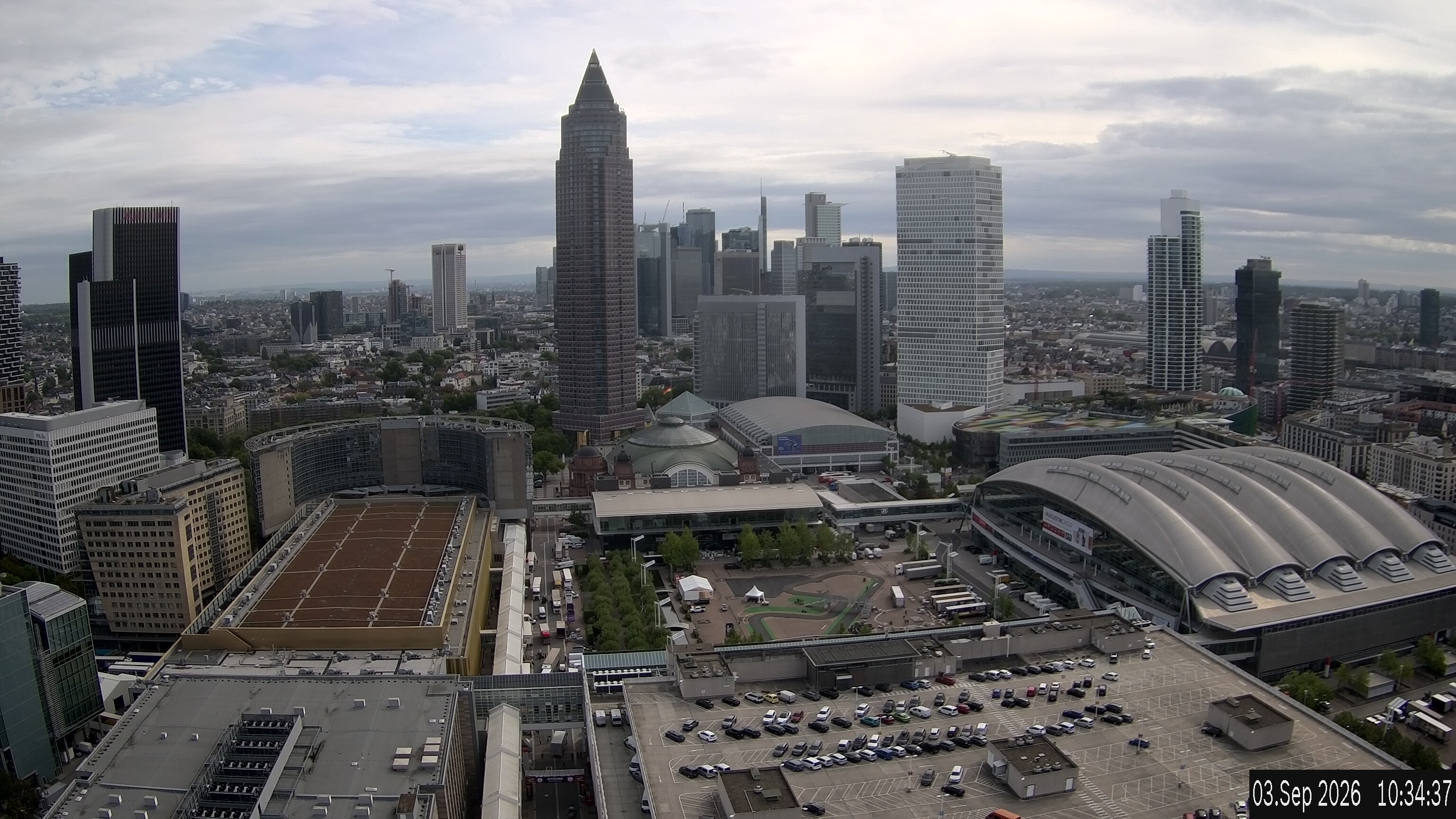 Archived image Webcam Frankfurt: View at the Skyline