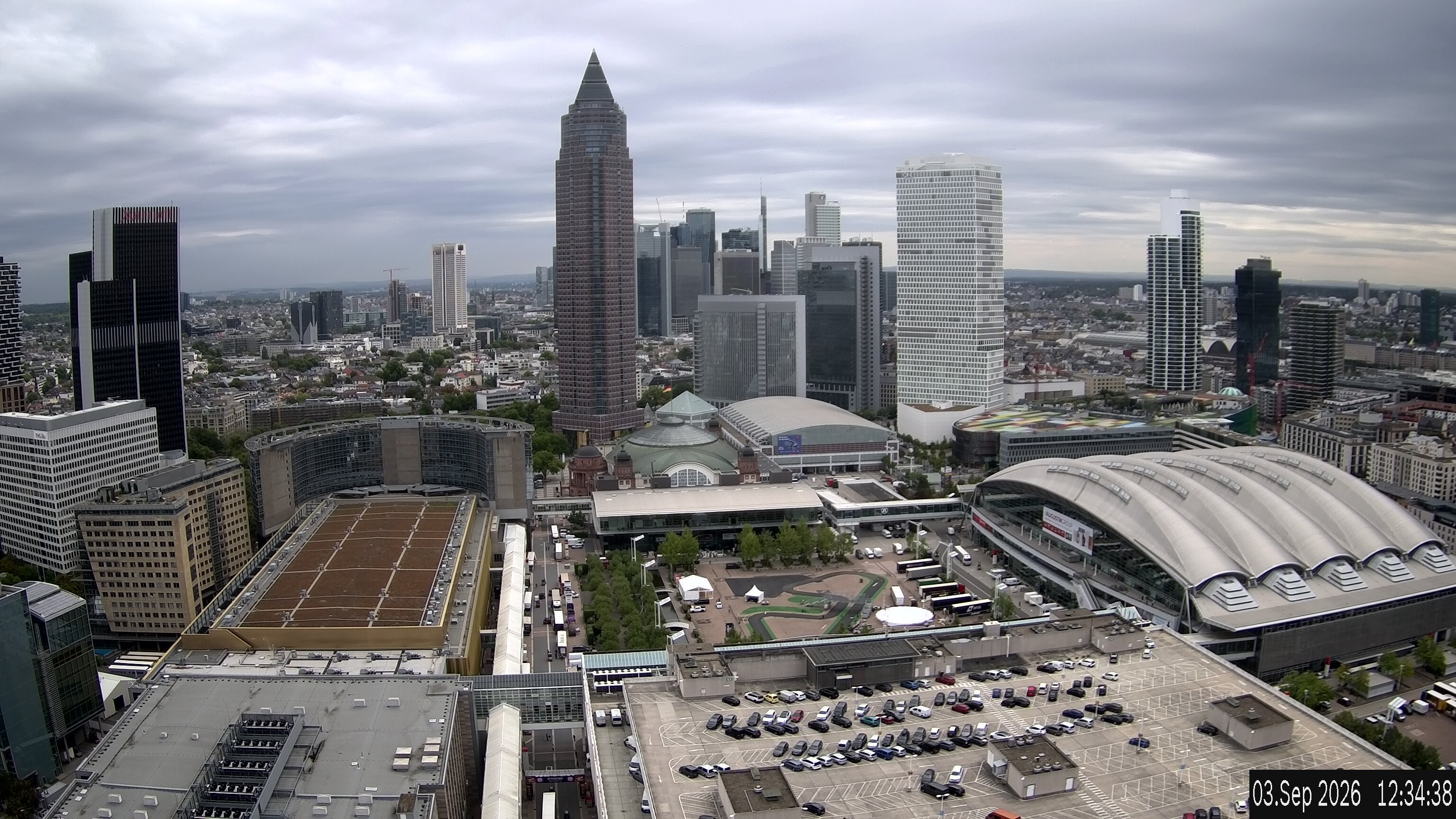 Archived image Webcam Frankfurt: View at the Skyline