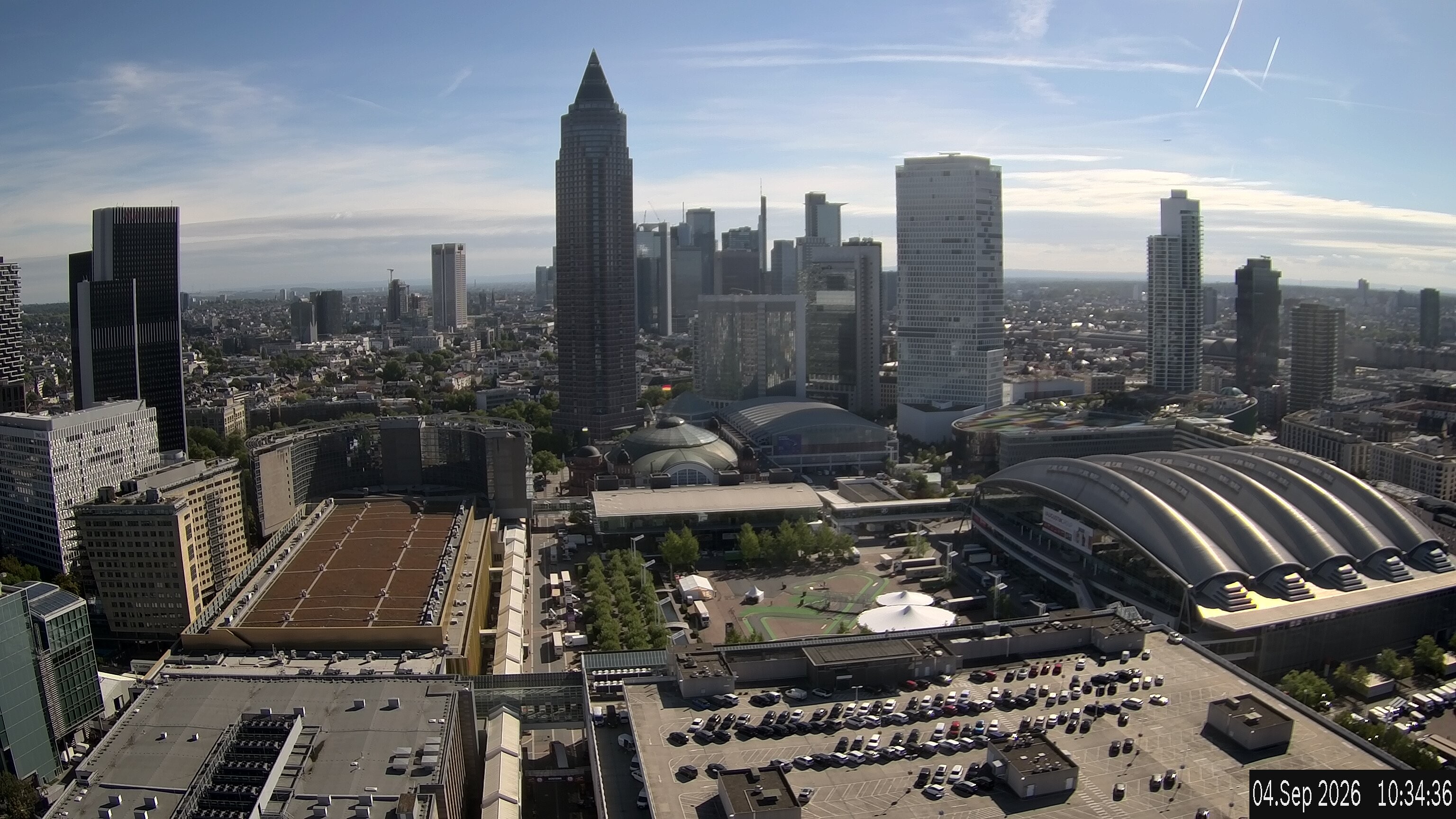 Archived image Webcam Frankfurt: View at the Skyline