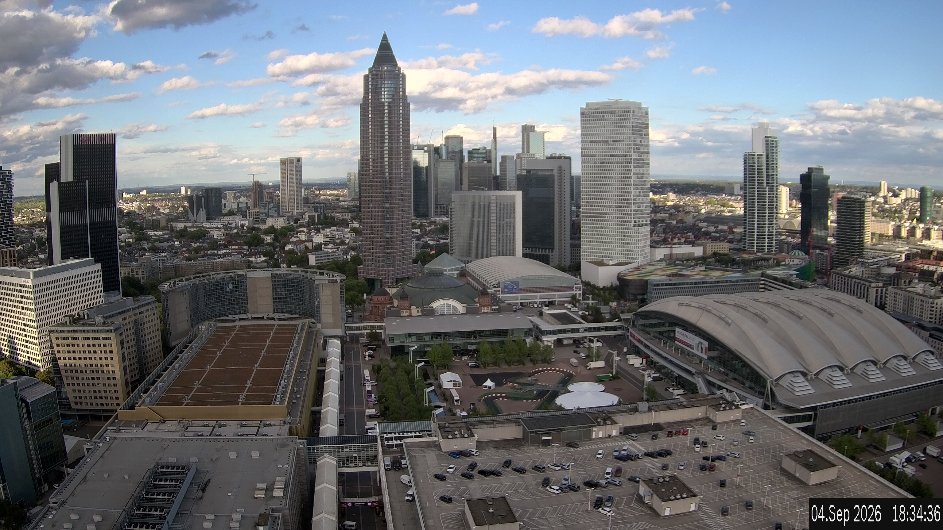 Archived image Webcam Frankfurt: View at the Skyline