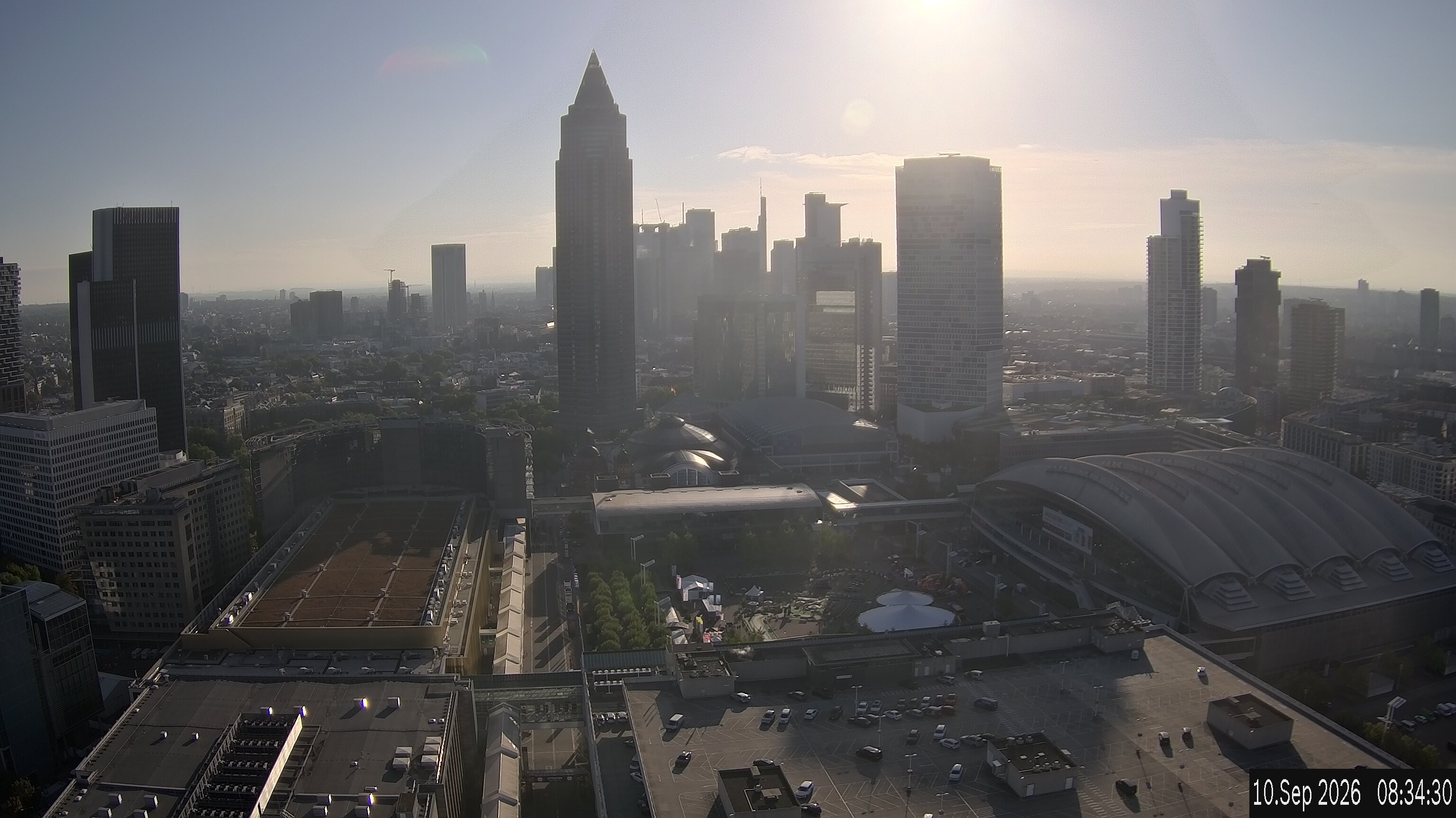 Archived image Webcam Frankfurt: View at the Skyline