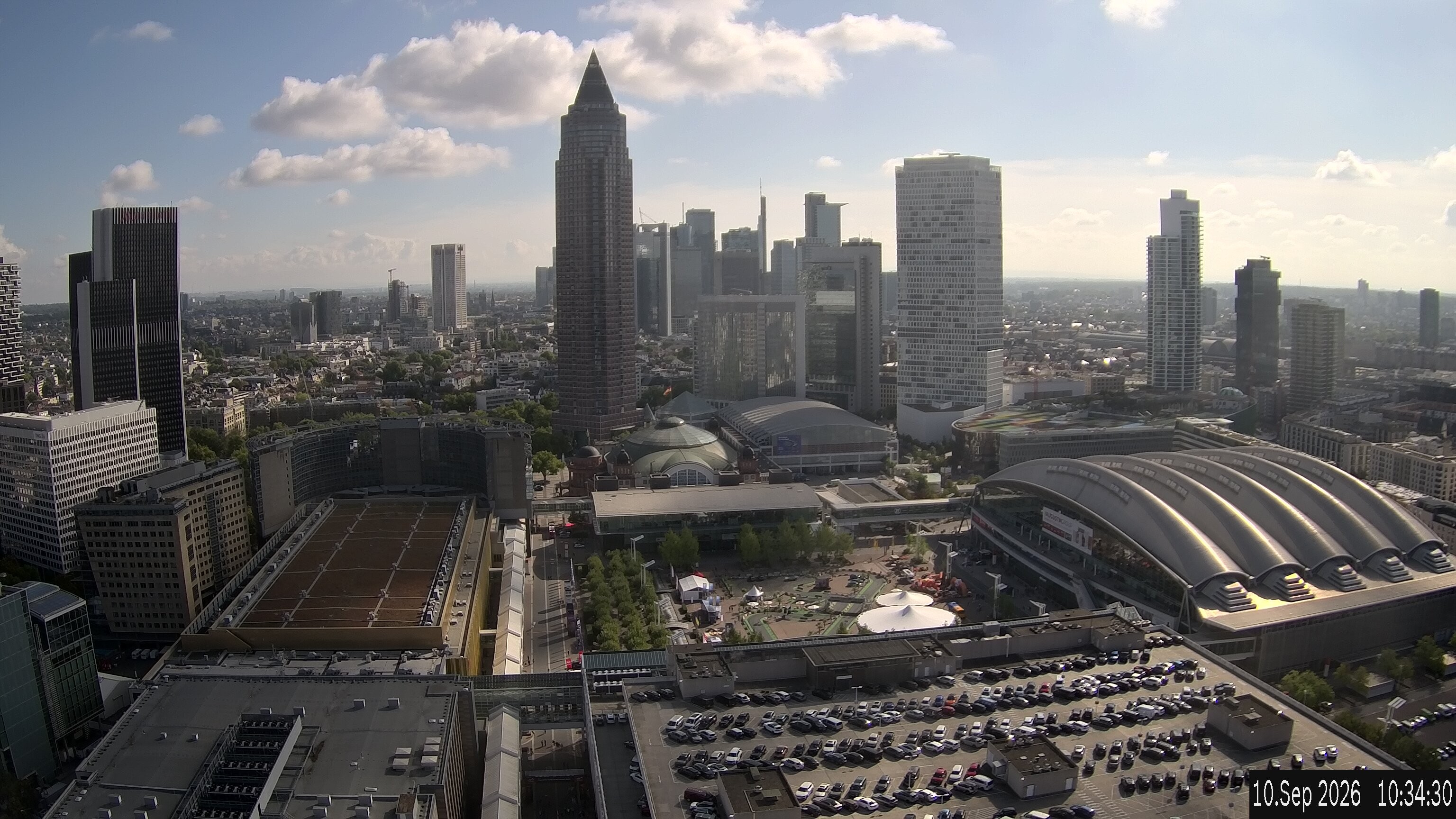 Archived image Webcam Frankfurt: View at the Skyline