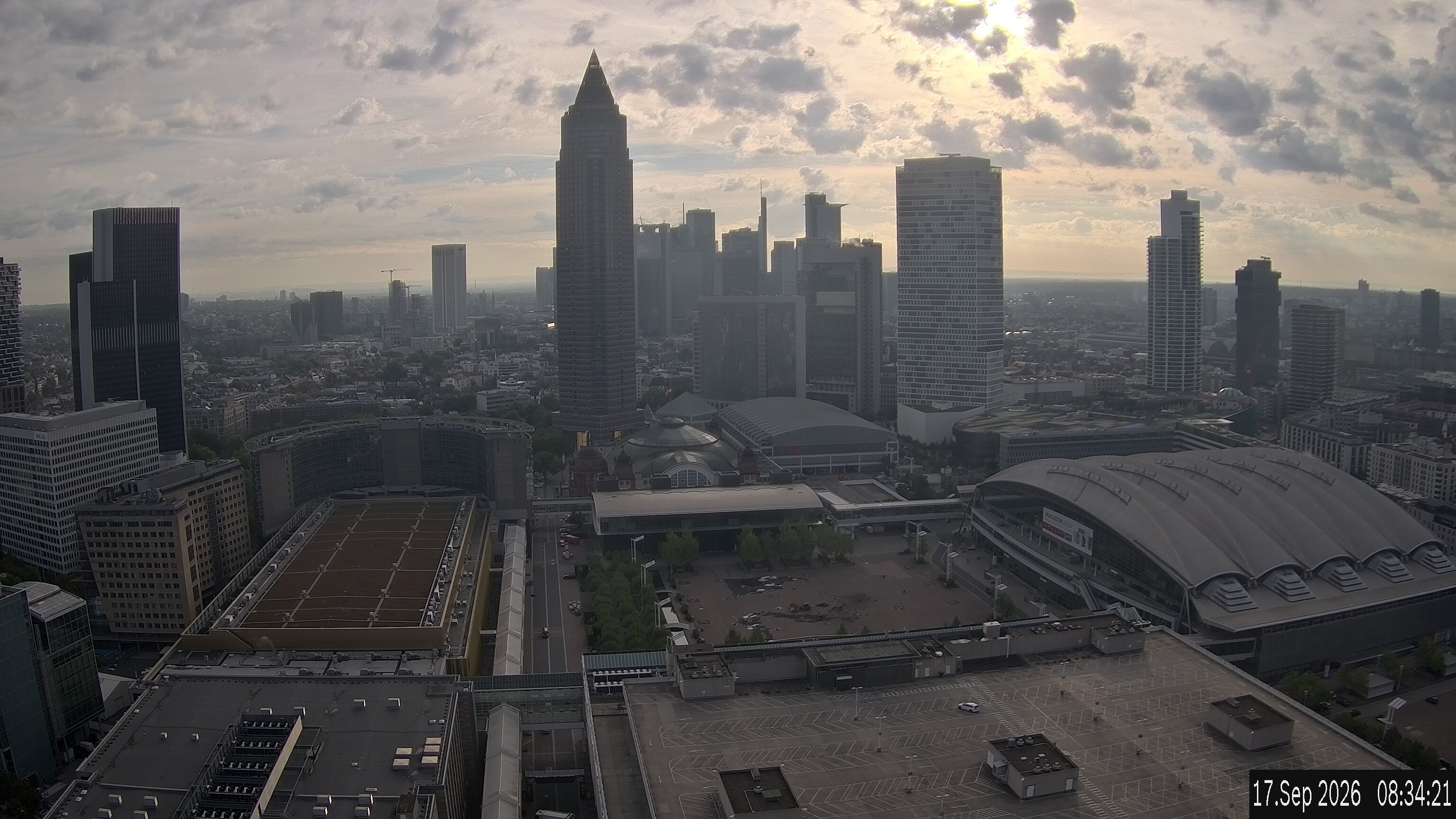 Archived image Webcam Frankfurt: View at the Skyline