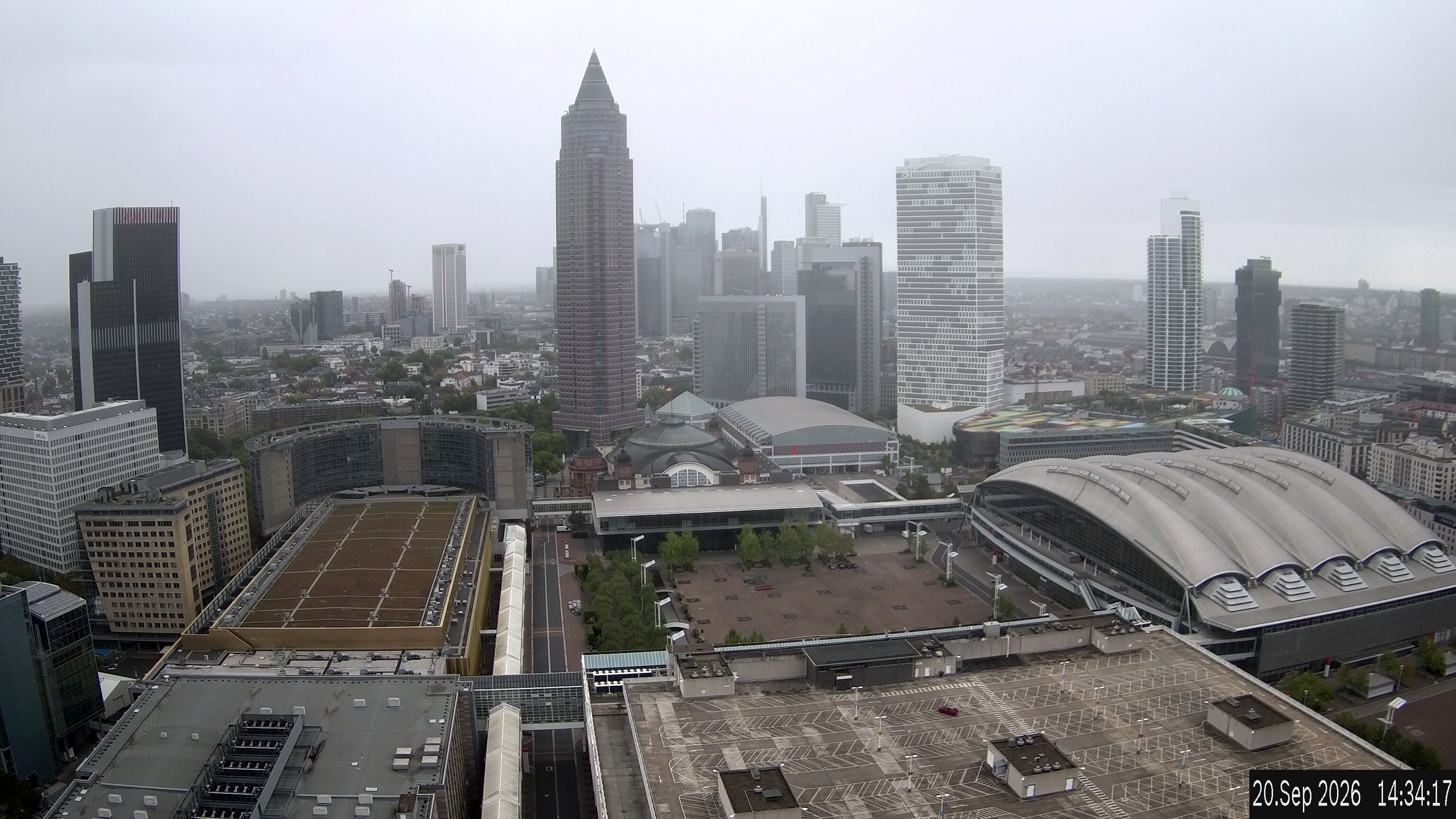 Archived image Webcam Frankfurt: View at the Skyline