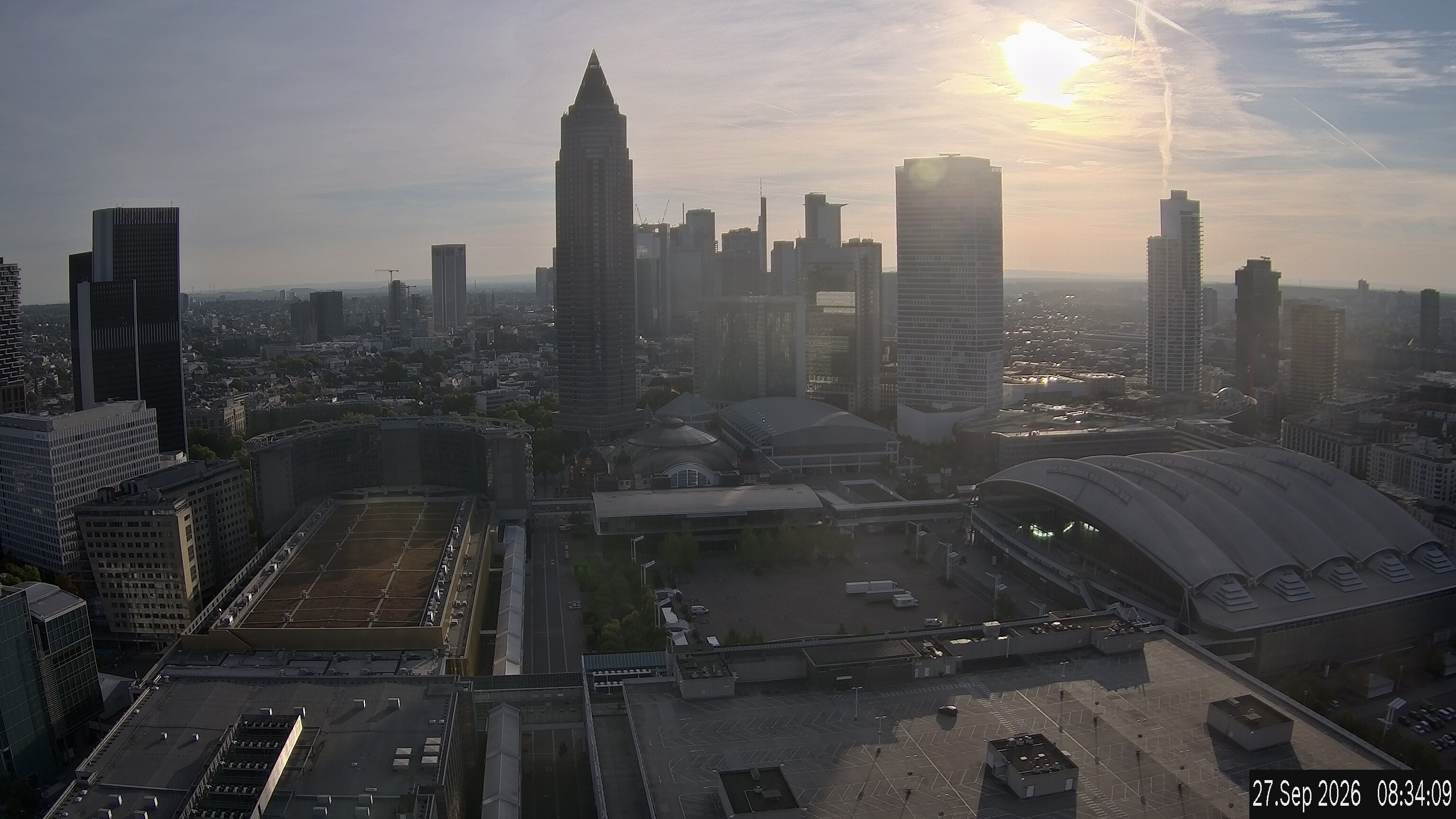 Archived image Webcam Frankfurt: View at the Skyline