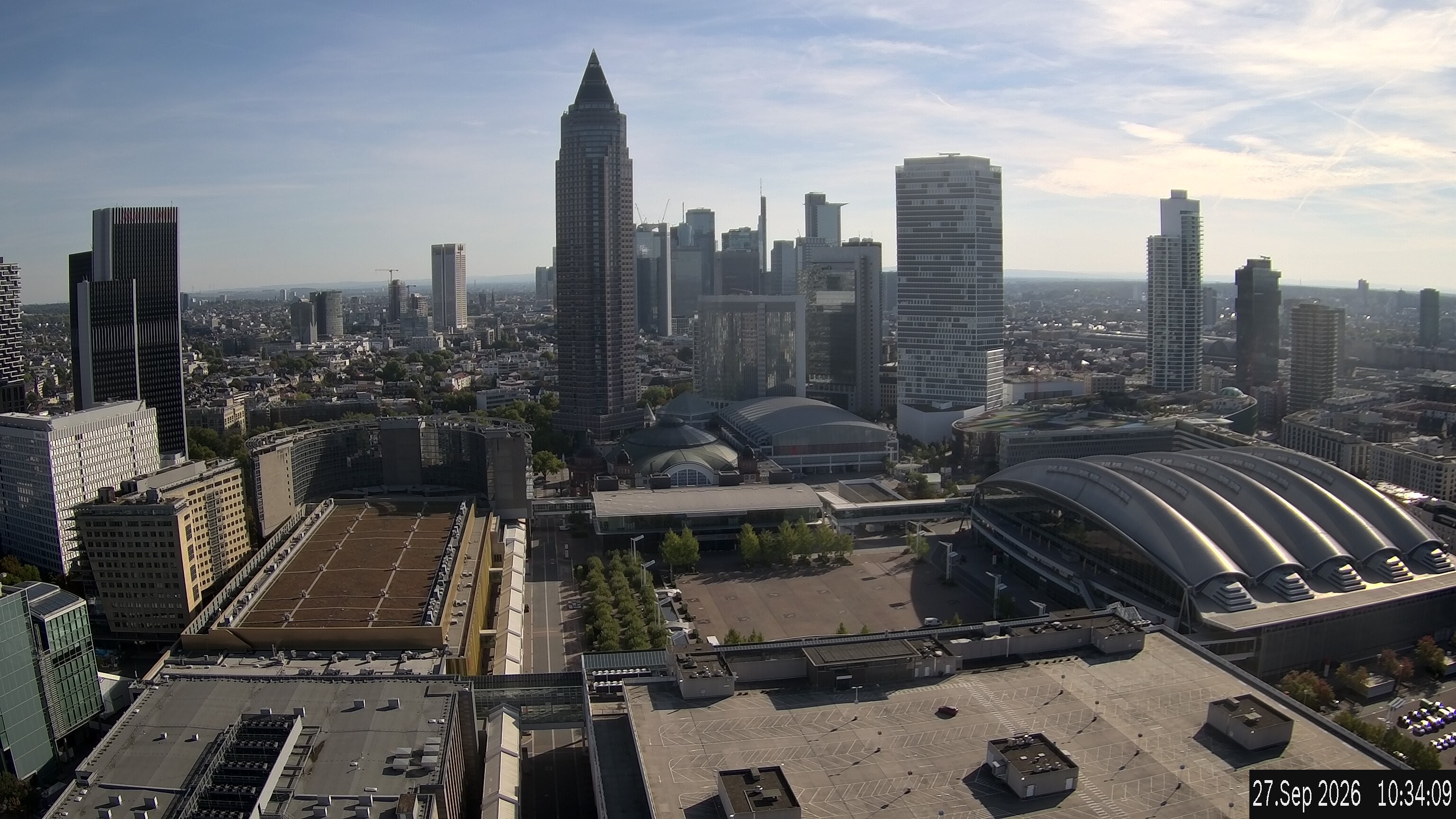 Archived image Webcam Frankfurt: View at the Skyline