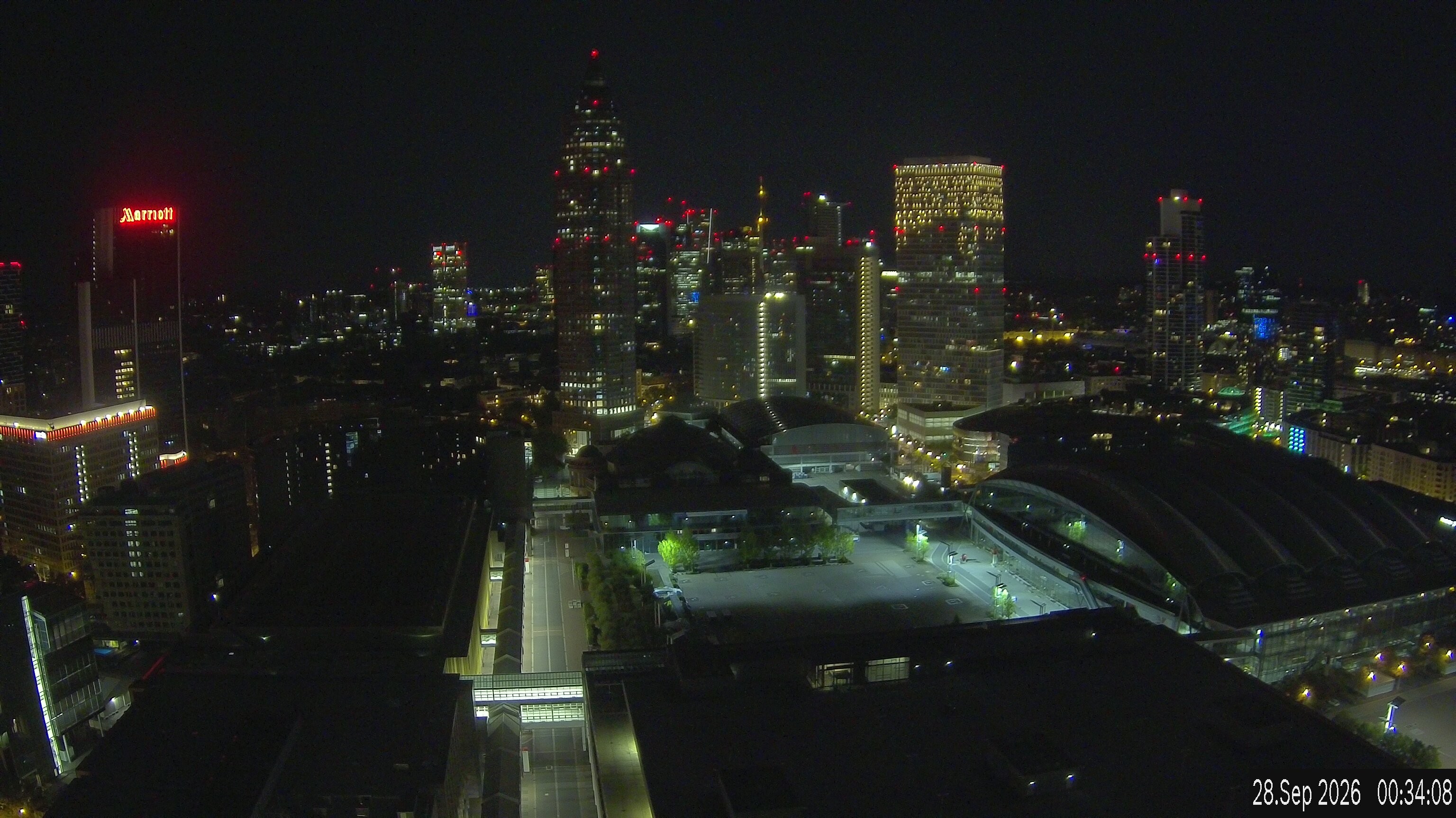 Archived image Webcam Frankfurt: View at the Skyline
