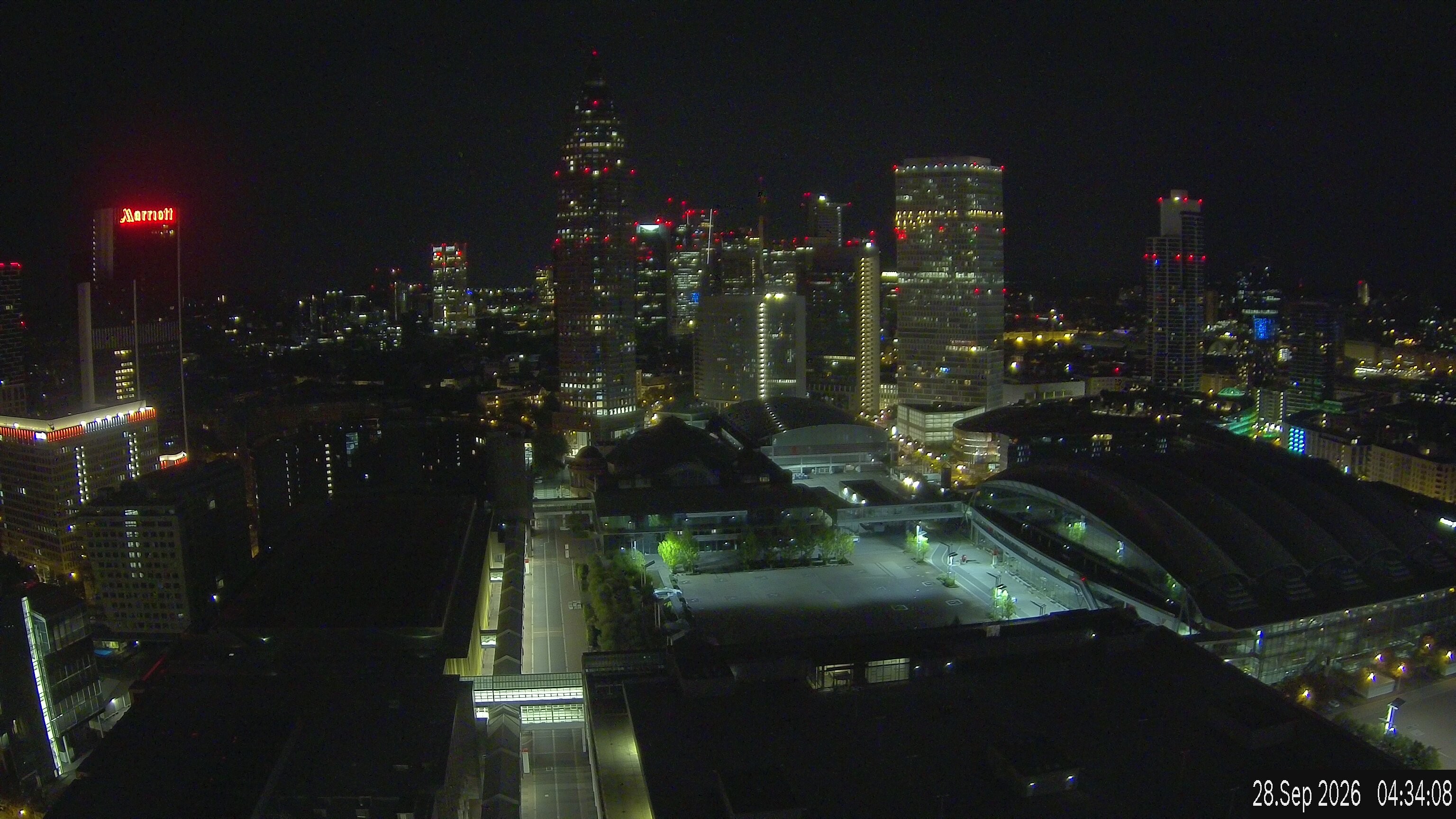 Archived image Webcam Frankfurt: View at the Skyline
