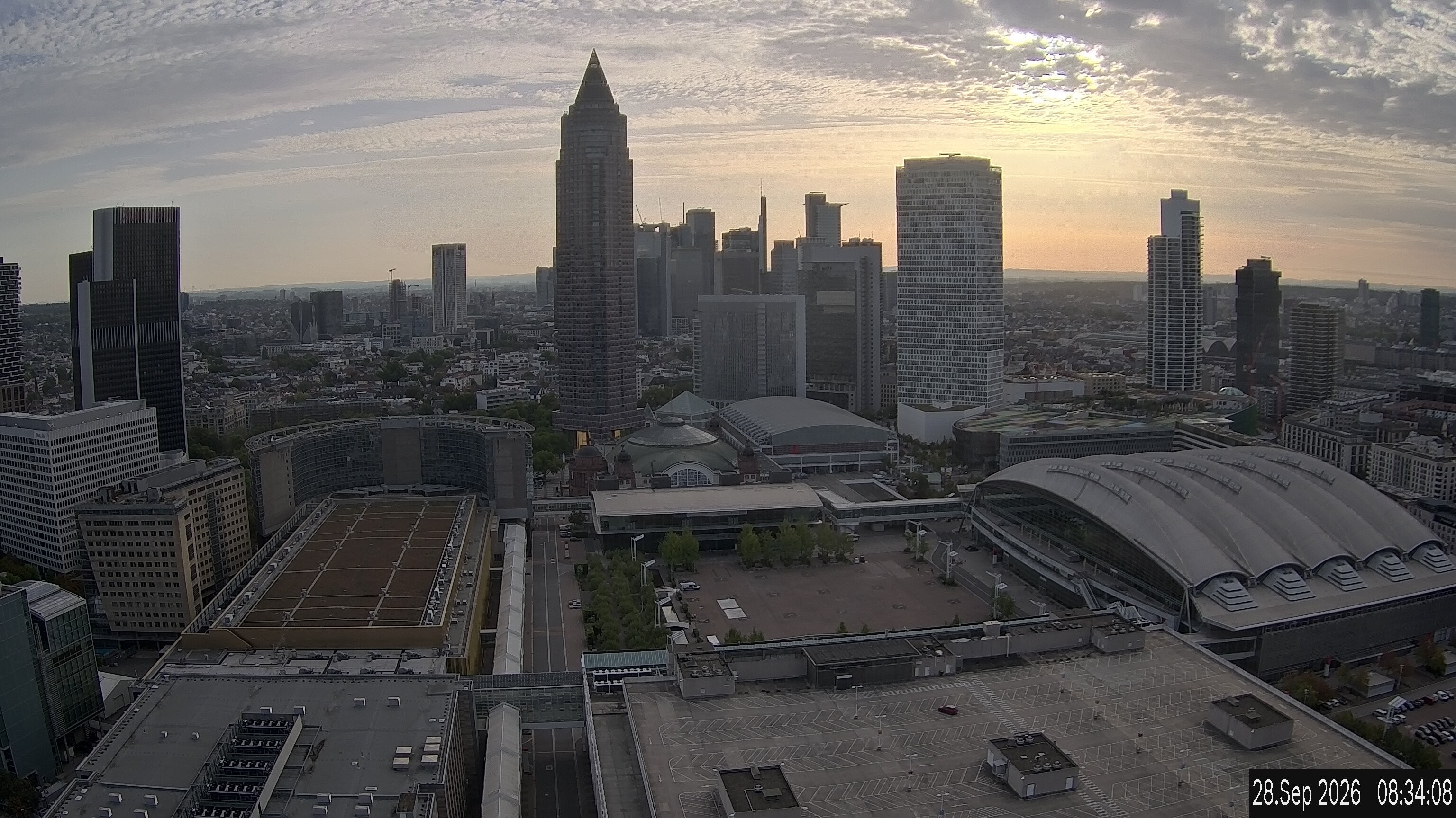 Archived image Webcam Frankfurt: View at the Skyline