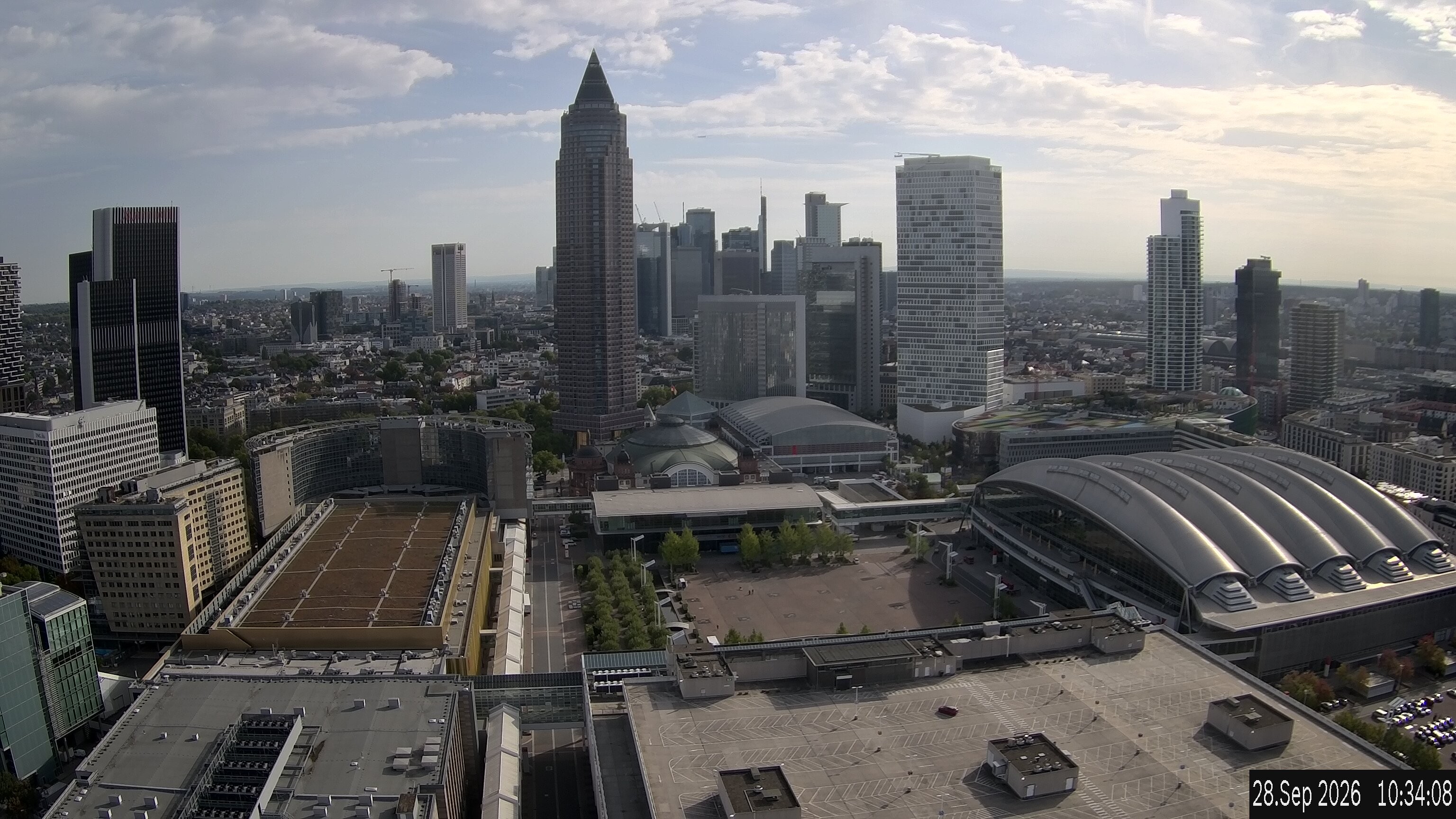 Archived image Webcam Frankfurt: View at the Skyline