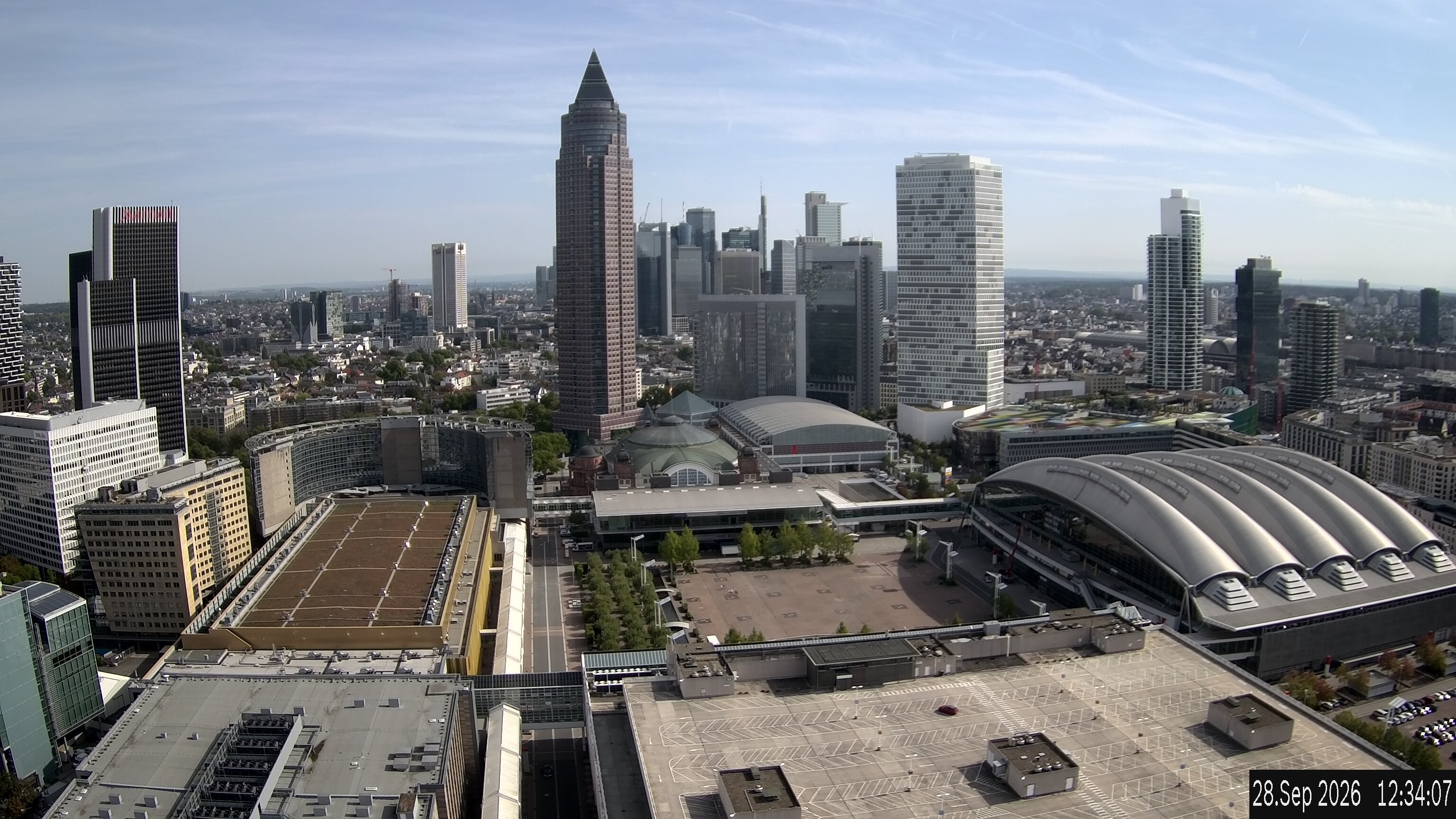 Archived image Webcam Frankfurt: View at the Skyline