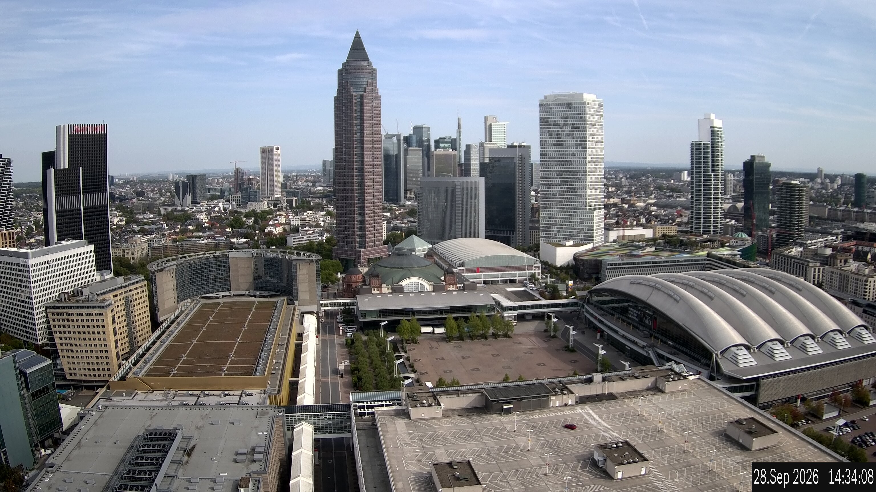 Archived image Webcam Frankfurt: View at the Skyline