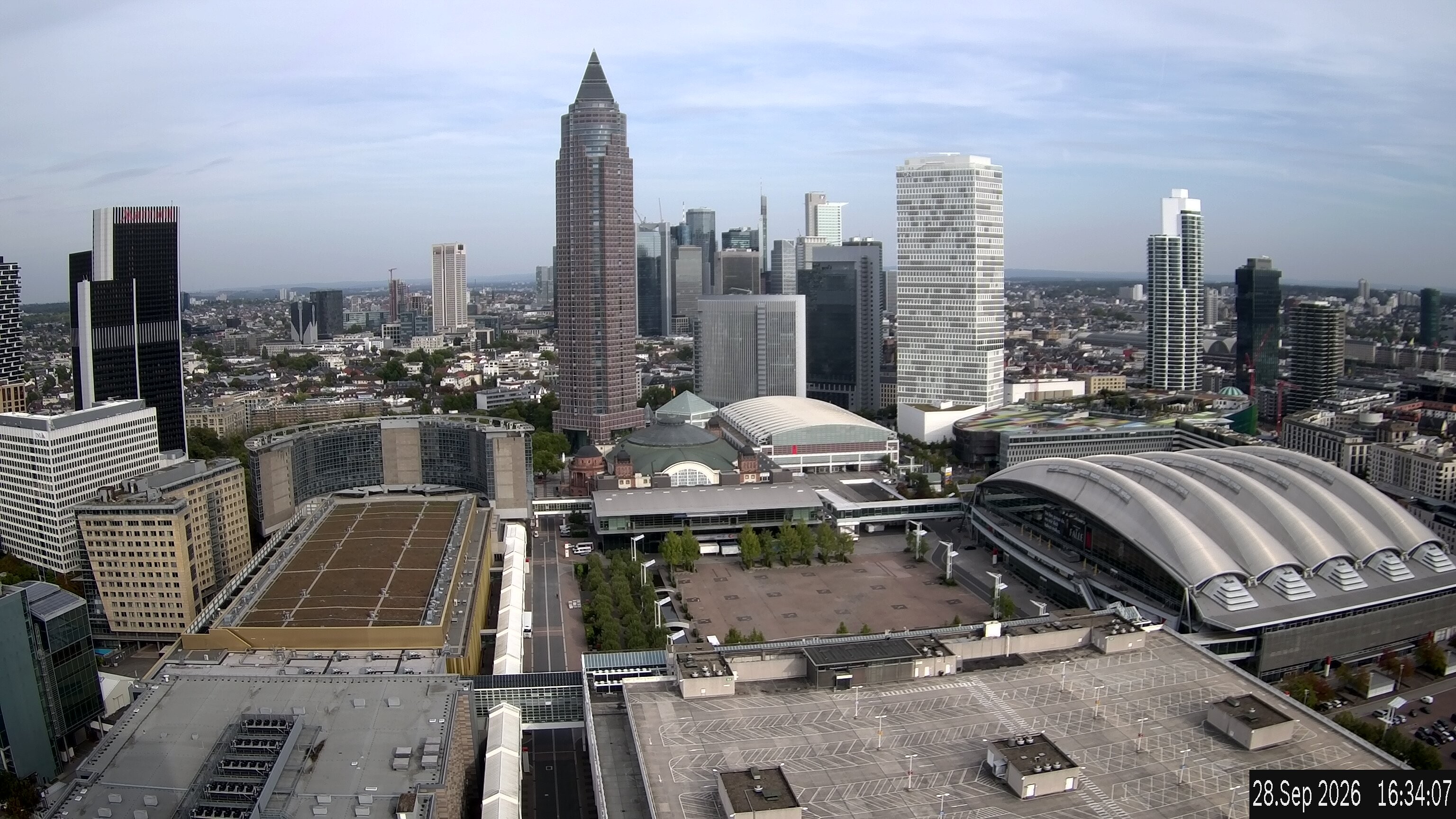 Archived image Webcam Frankfurt: View at the Skyline