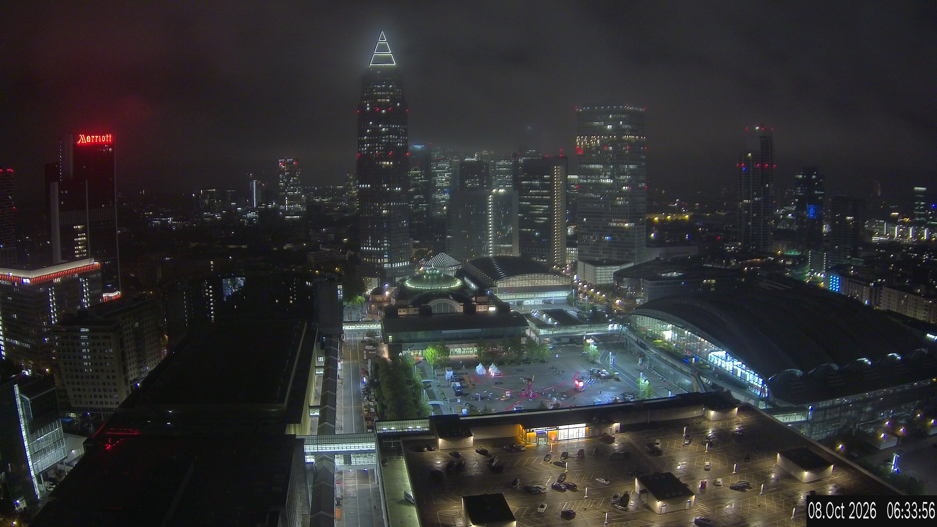 Archived image Webcam Frankfurt: View at the Skyline
