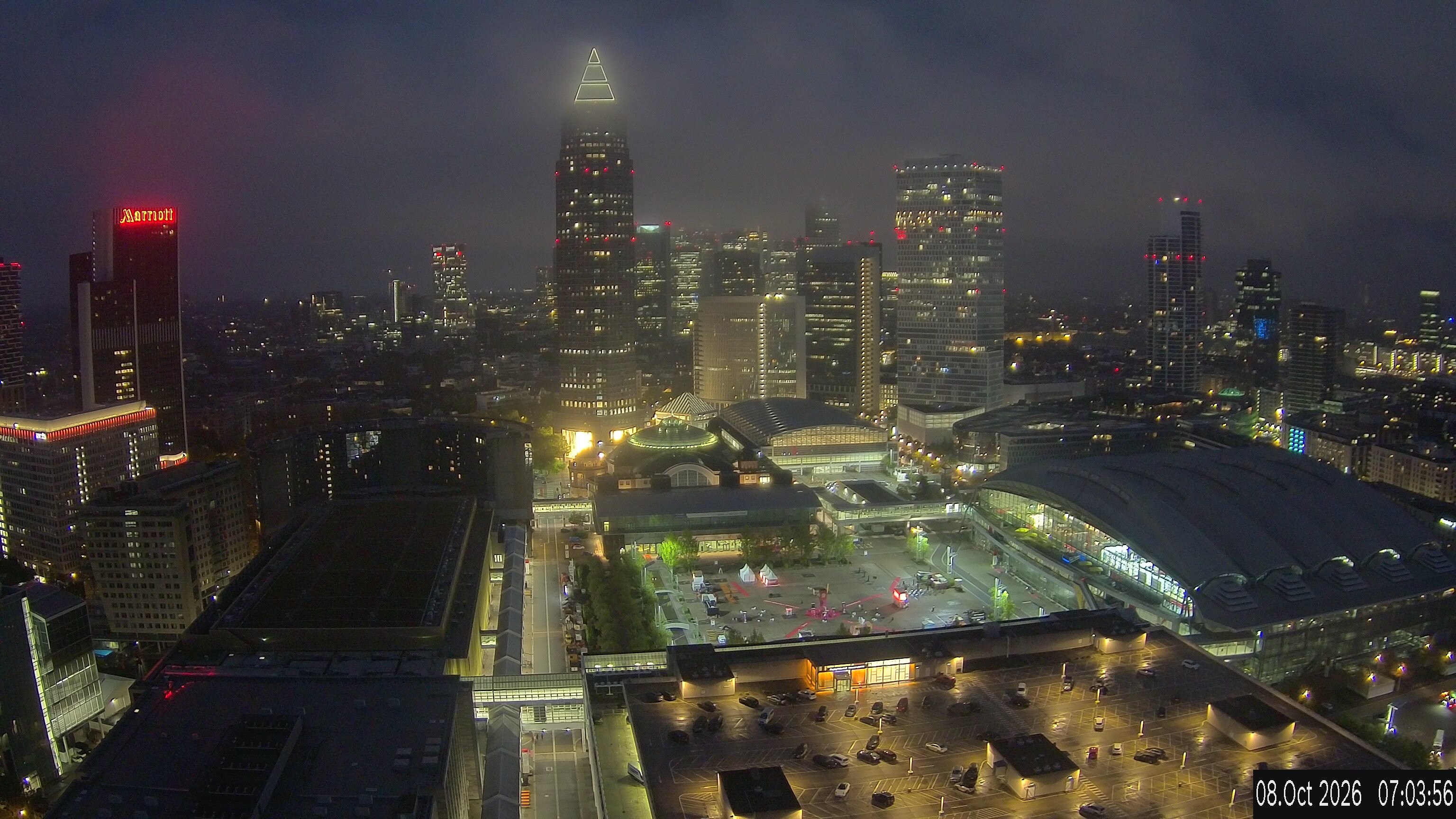 Archived image Webcam Frankfurt: View at the Skyline