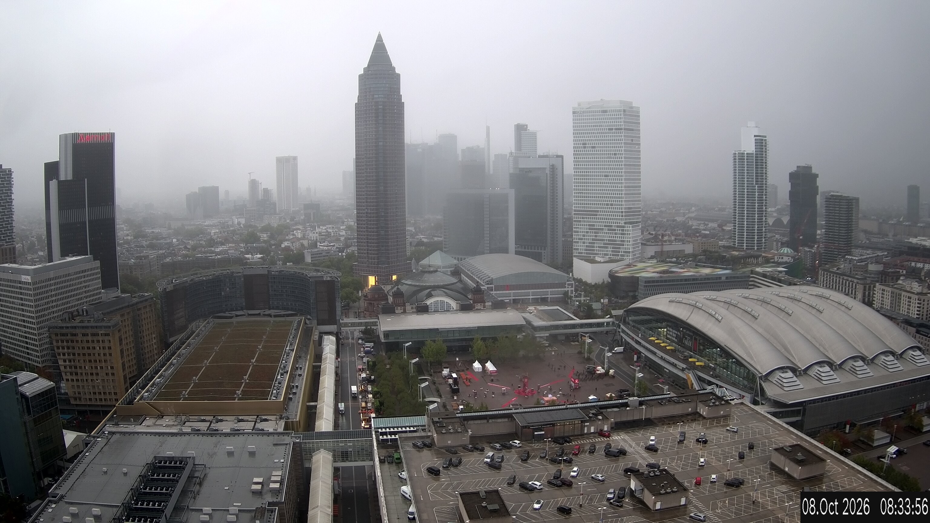 Archived image Webcam Frankfurt: View at the Skyline