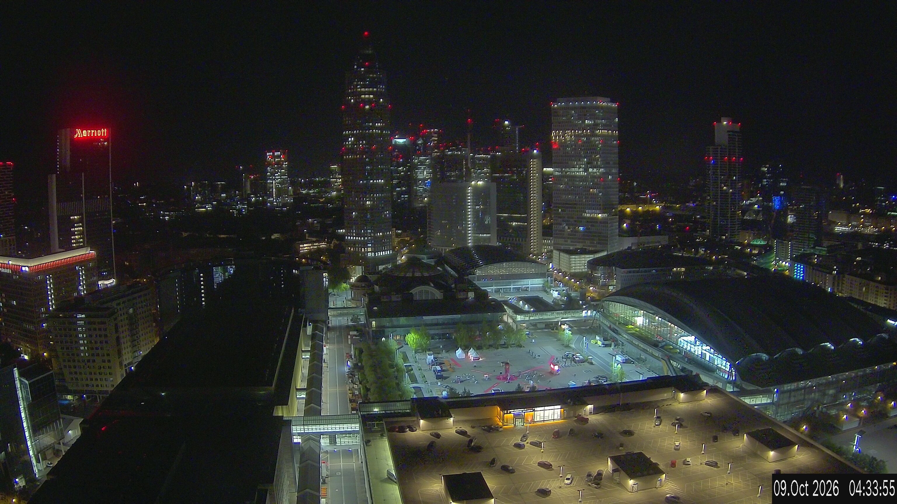 Archived image Webcam Frankfurt: View at the Skyline