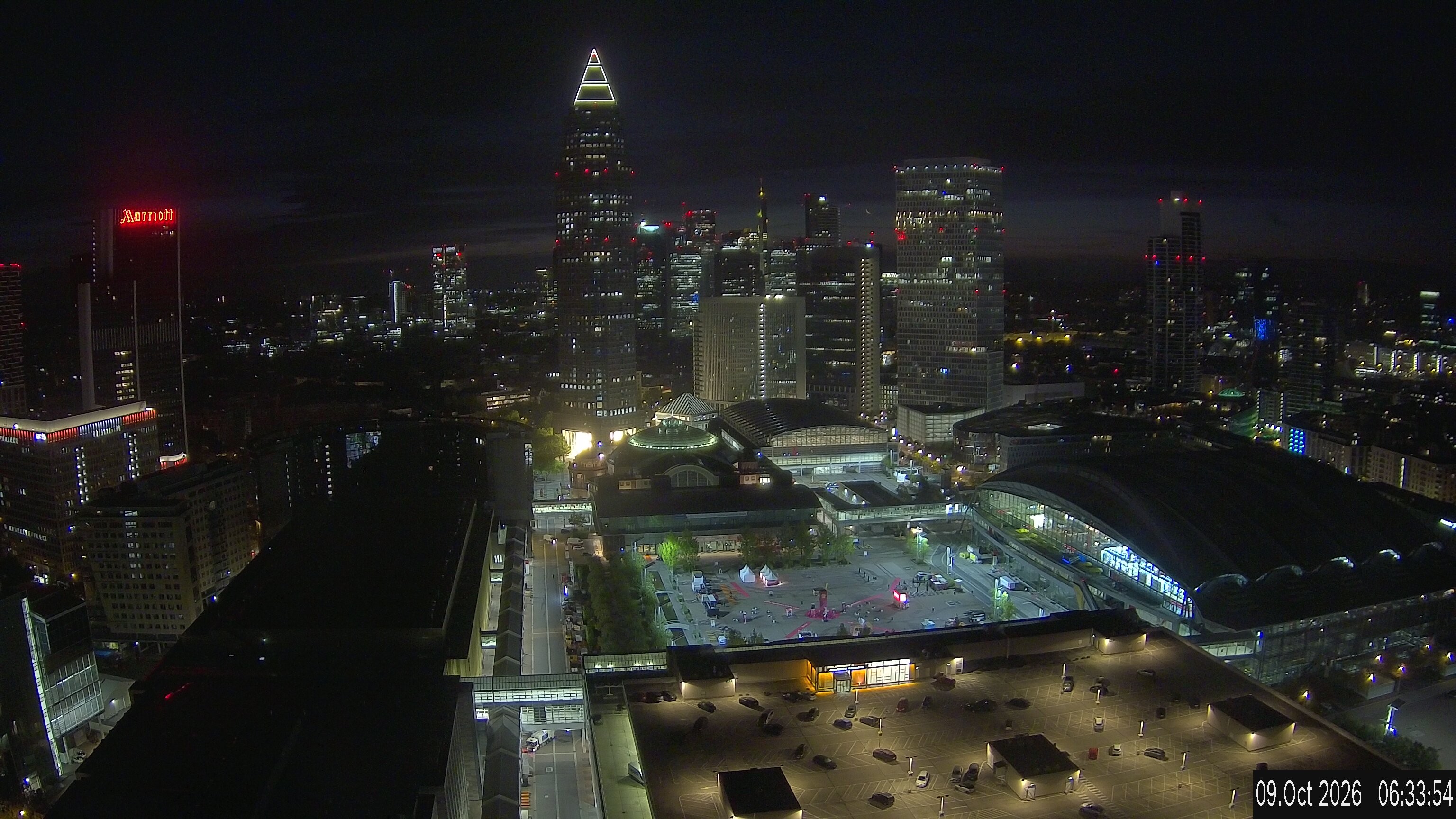 Archived image Webcam Frankfurt: View at the Skyline