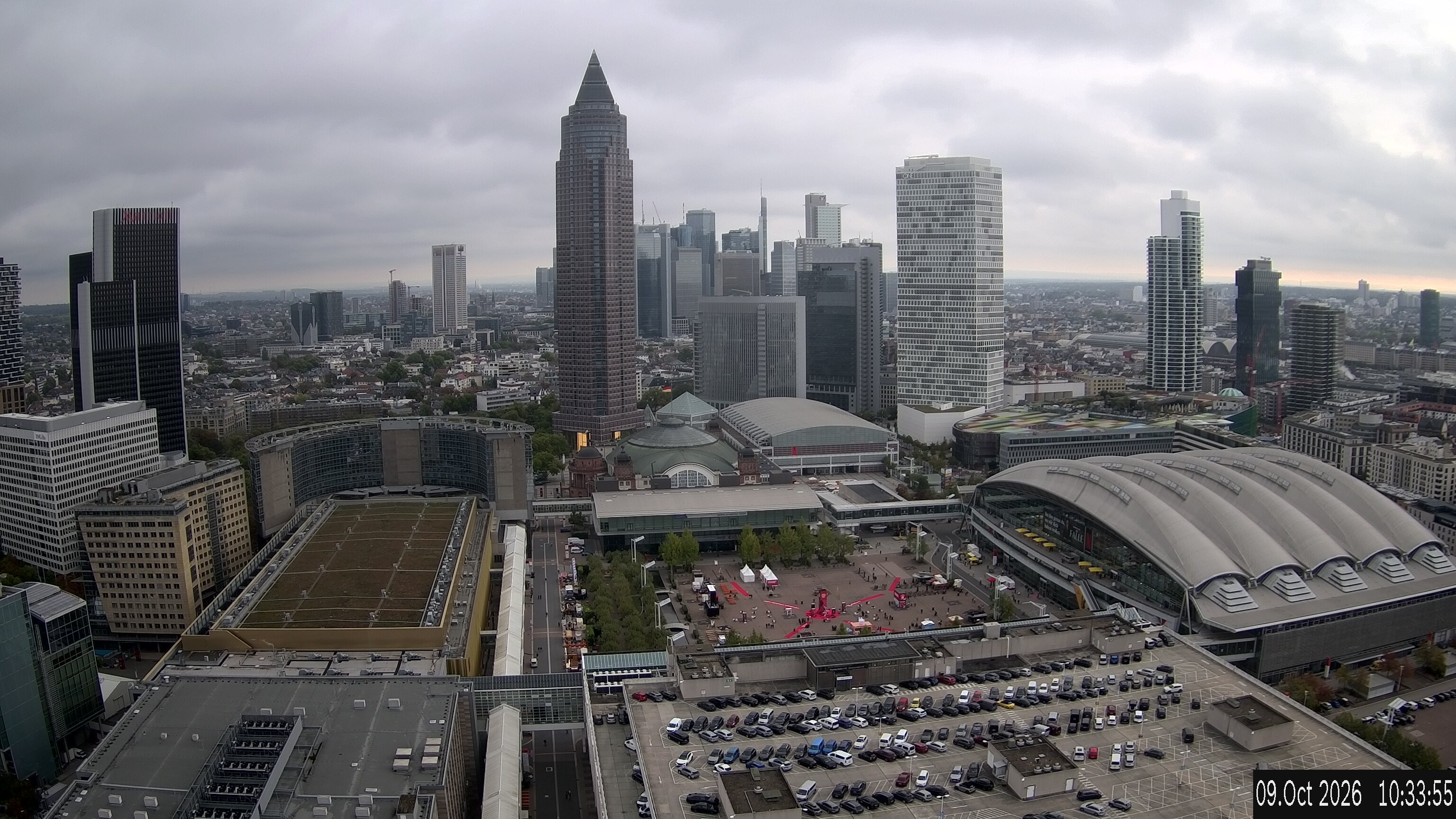 Archived image Webcam Frankfurt: View at the Skyline