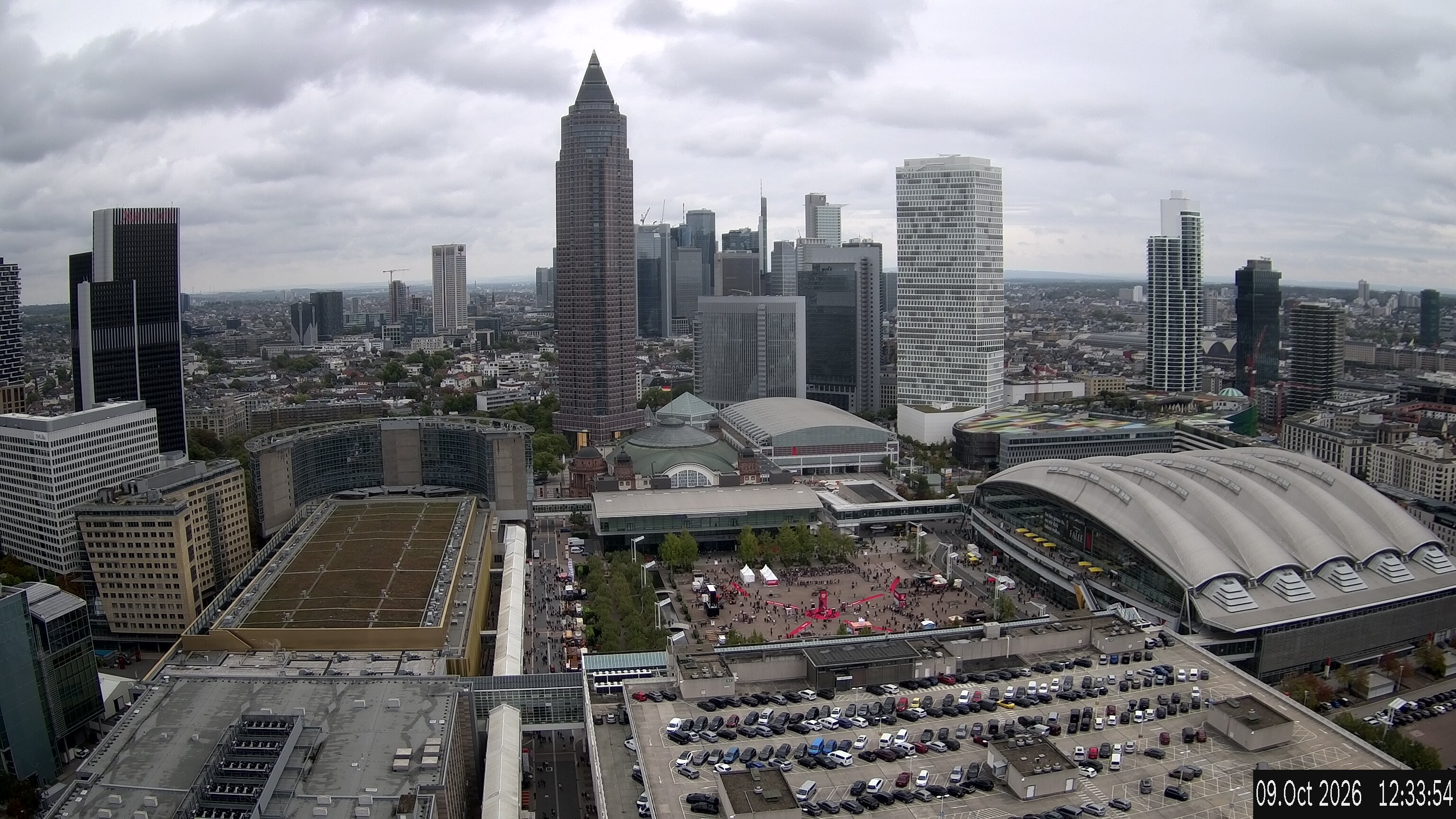 Archived image Webcam Frankfurt: View at the Skyline