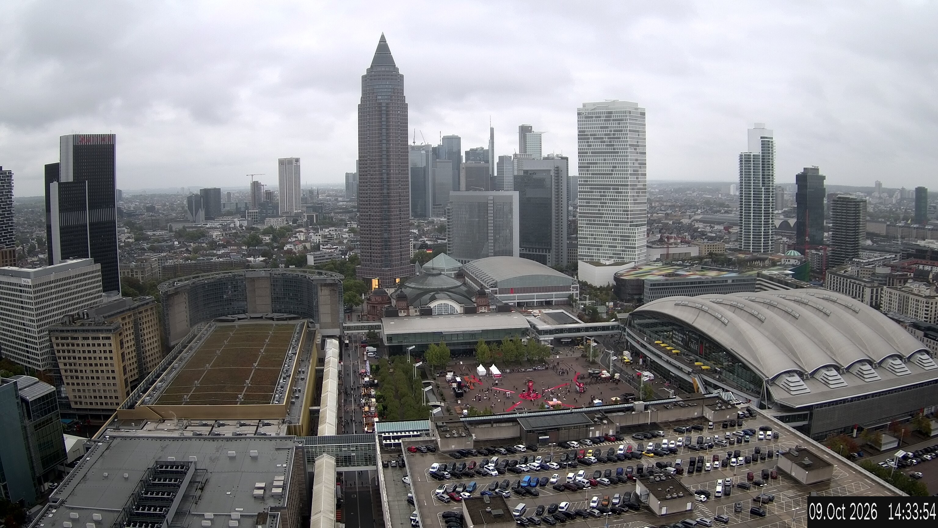 Archived image Webcam Frankfurt: View at the Skyline