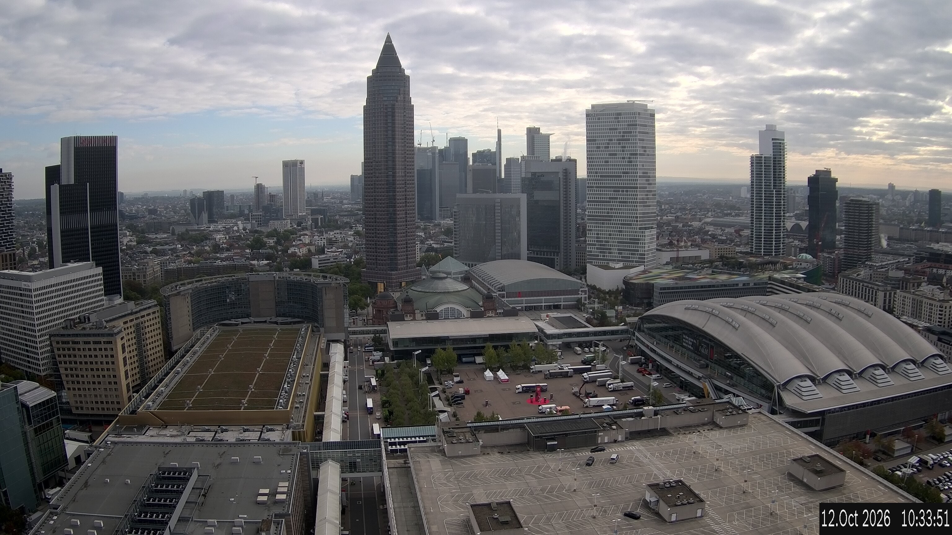 Archived image Webcam Frankfurt: View at the Skyline