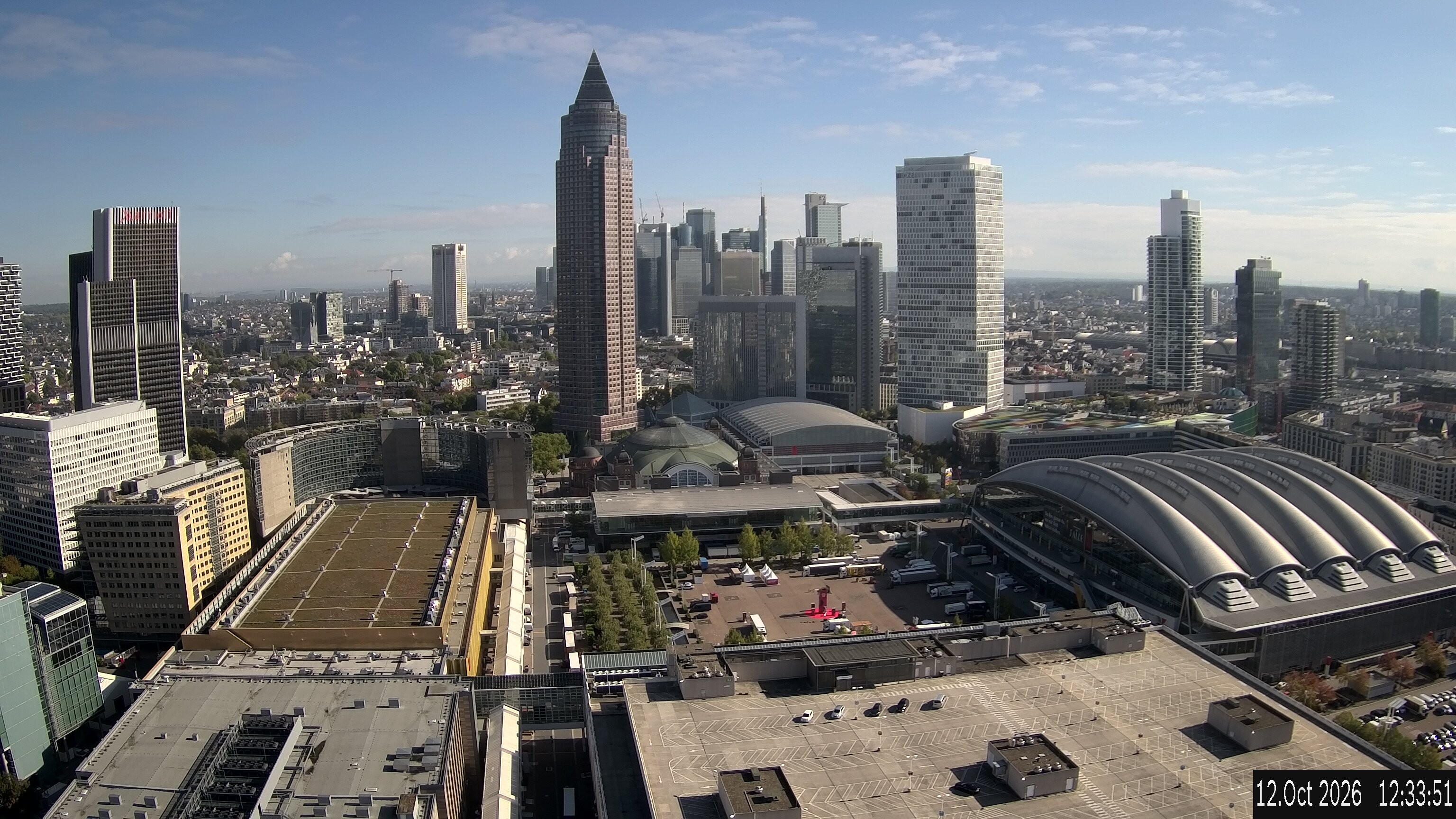 Archived image Webcam Frankfurt: View at the Skyline