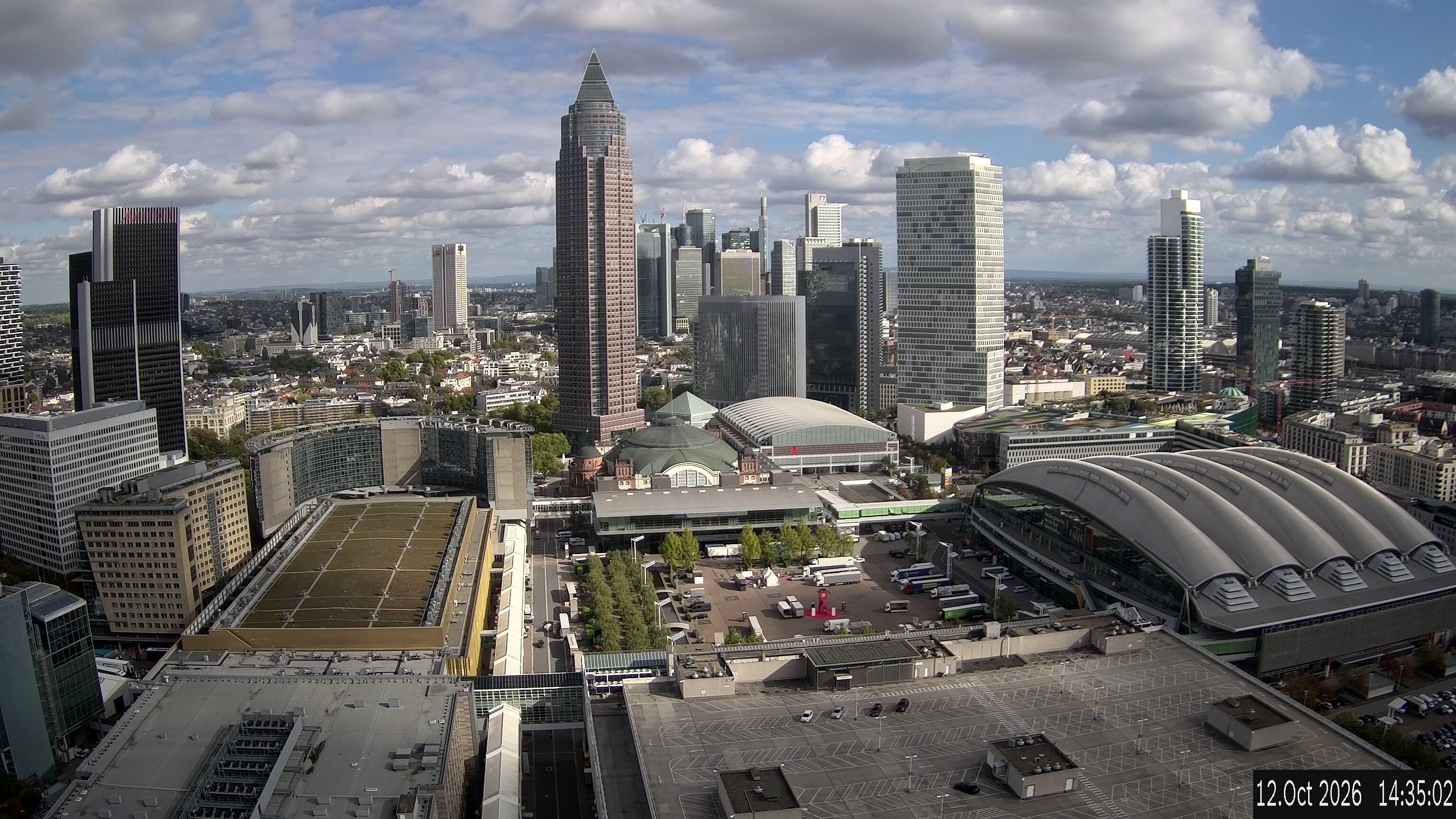 Archived image Webcam Frankfurt: View at the Skyline