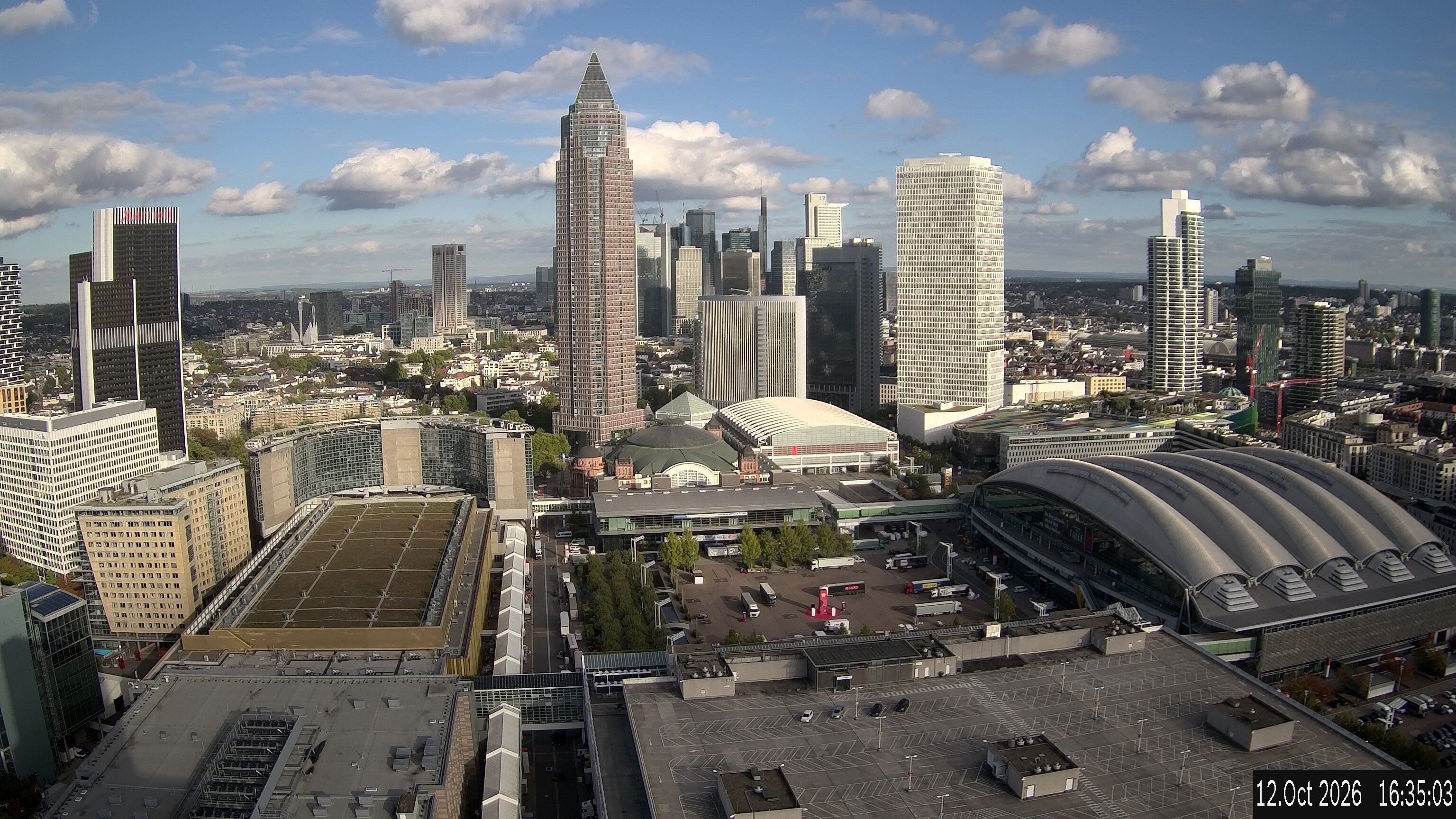 Archived image Webcam Frankfurt: View at the Skyline