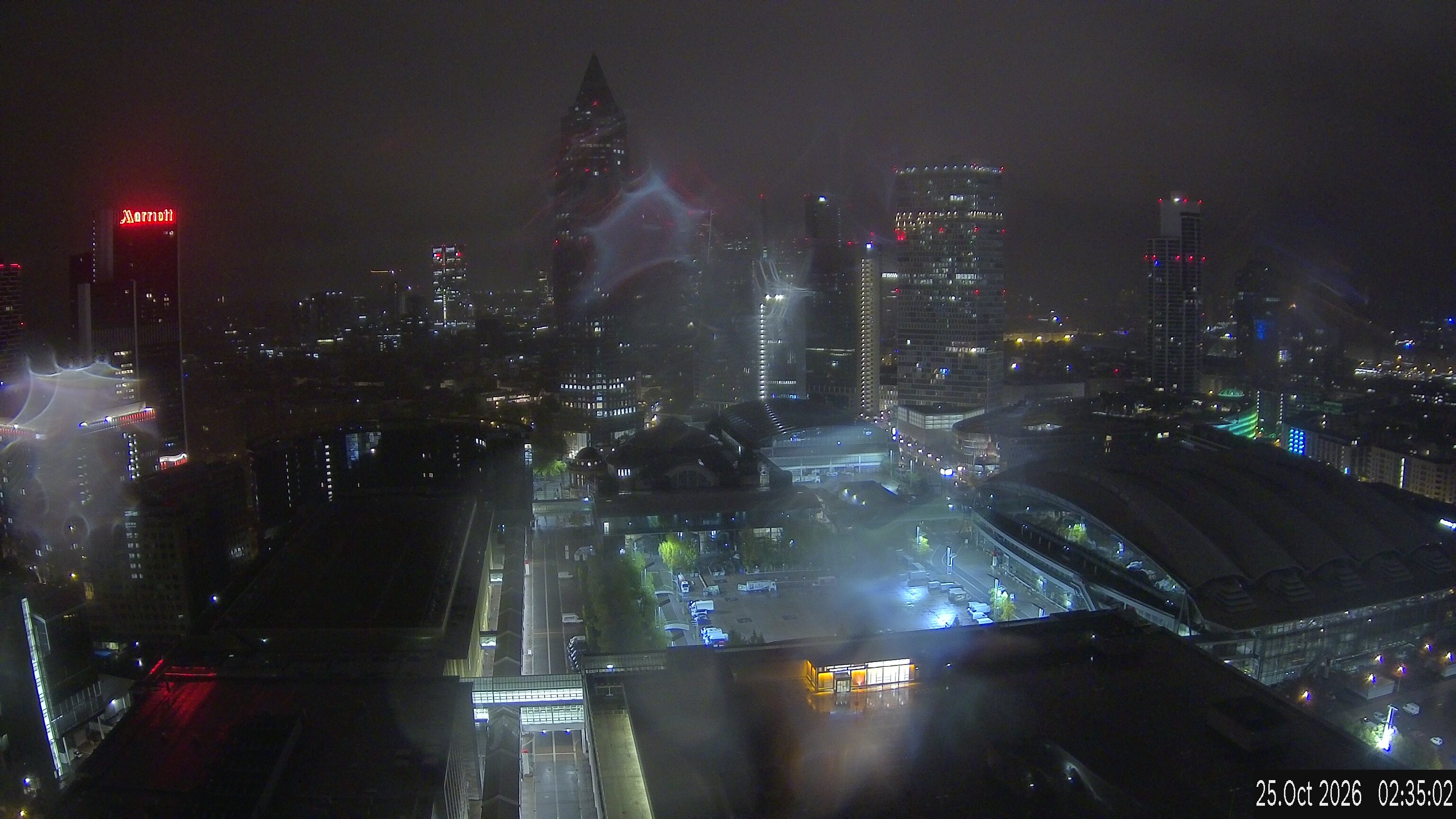 Archiv Foto Webcam Blick von Frankfurter Messe auf die Skyline