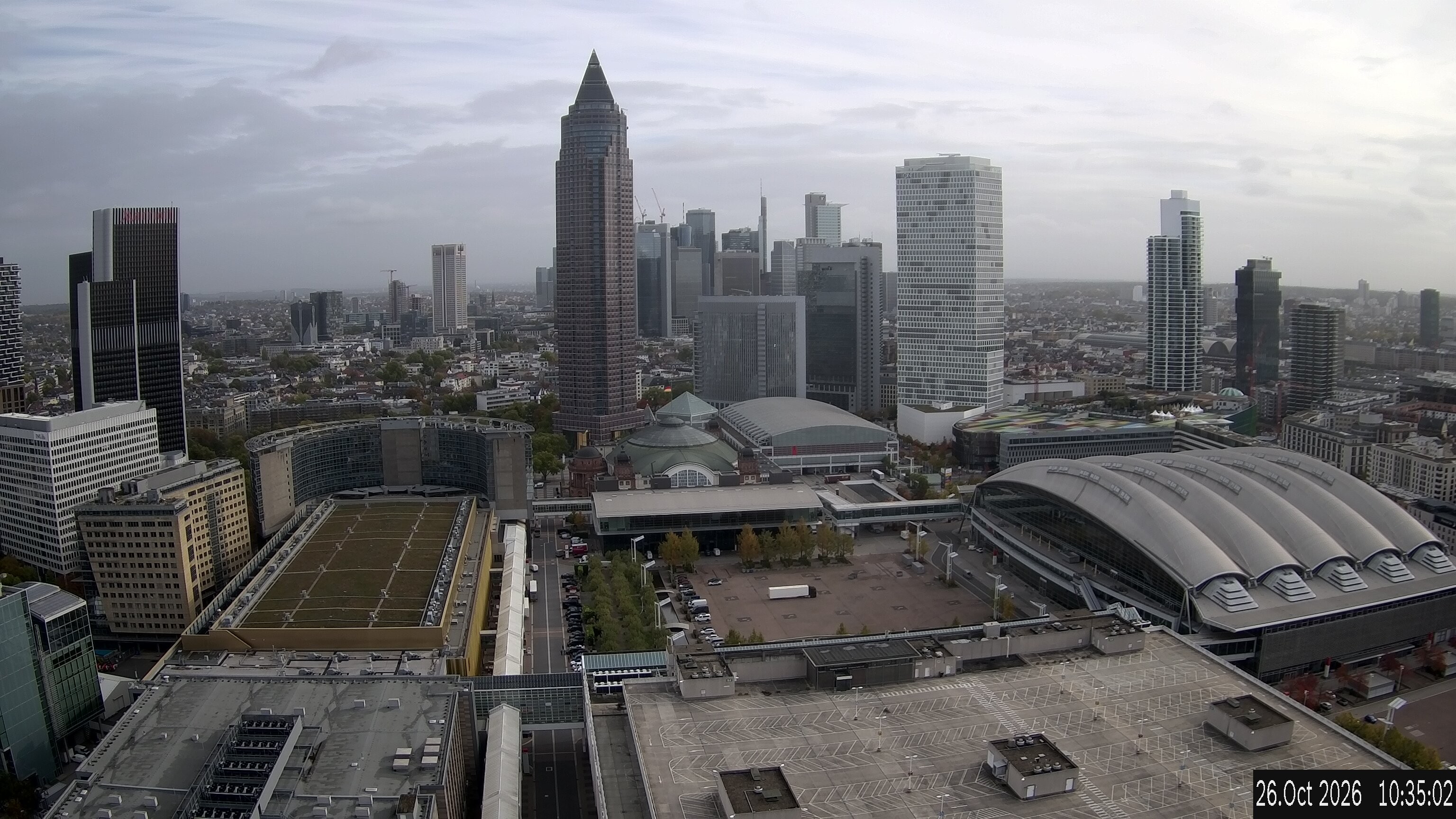 Archived image Webcam Frankfurt: View at the Skyline