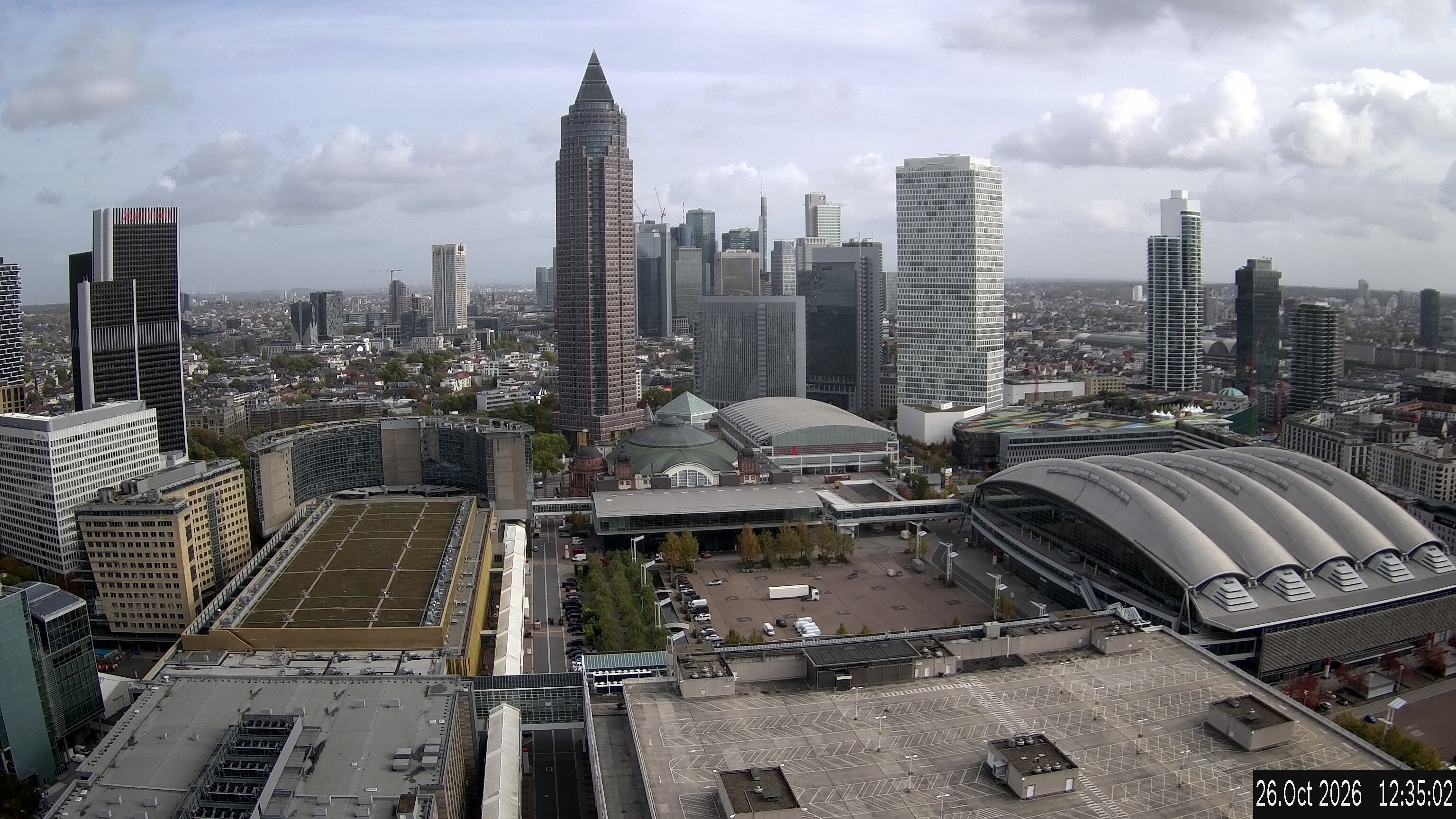 Archived image Webcam Frankfurt: View at the Skyline