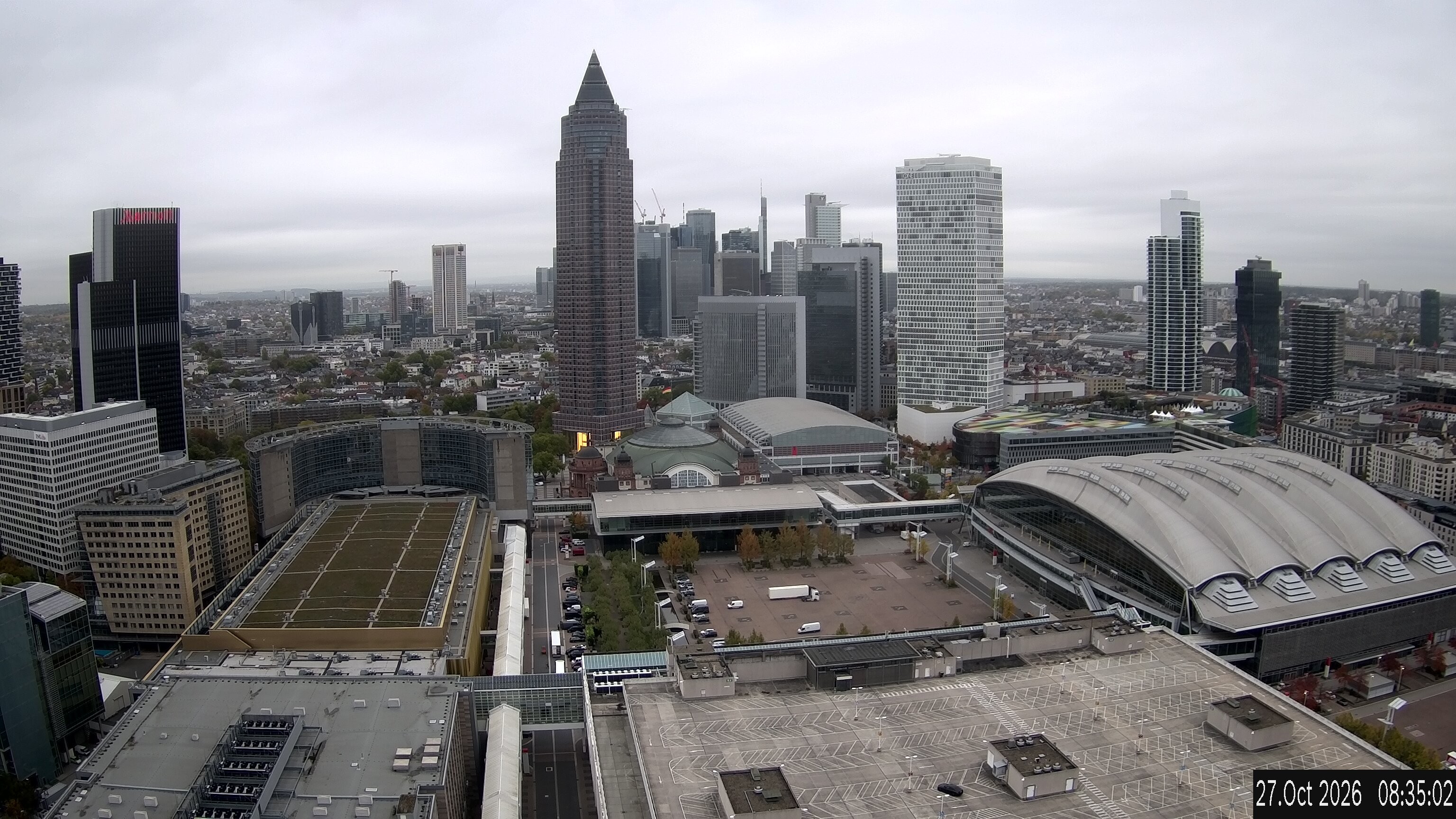 Archived image Webcam Frankfurt: View at the Skyline