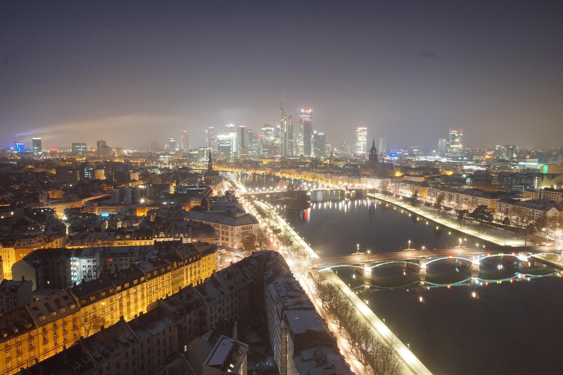 Archiv Foto Webcam Panoramablick auf die Skyline Frankfurt