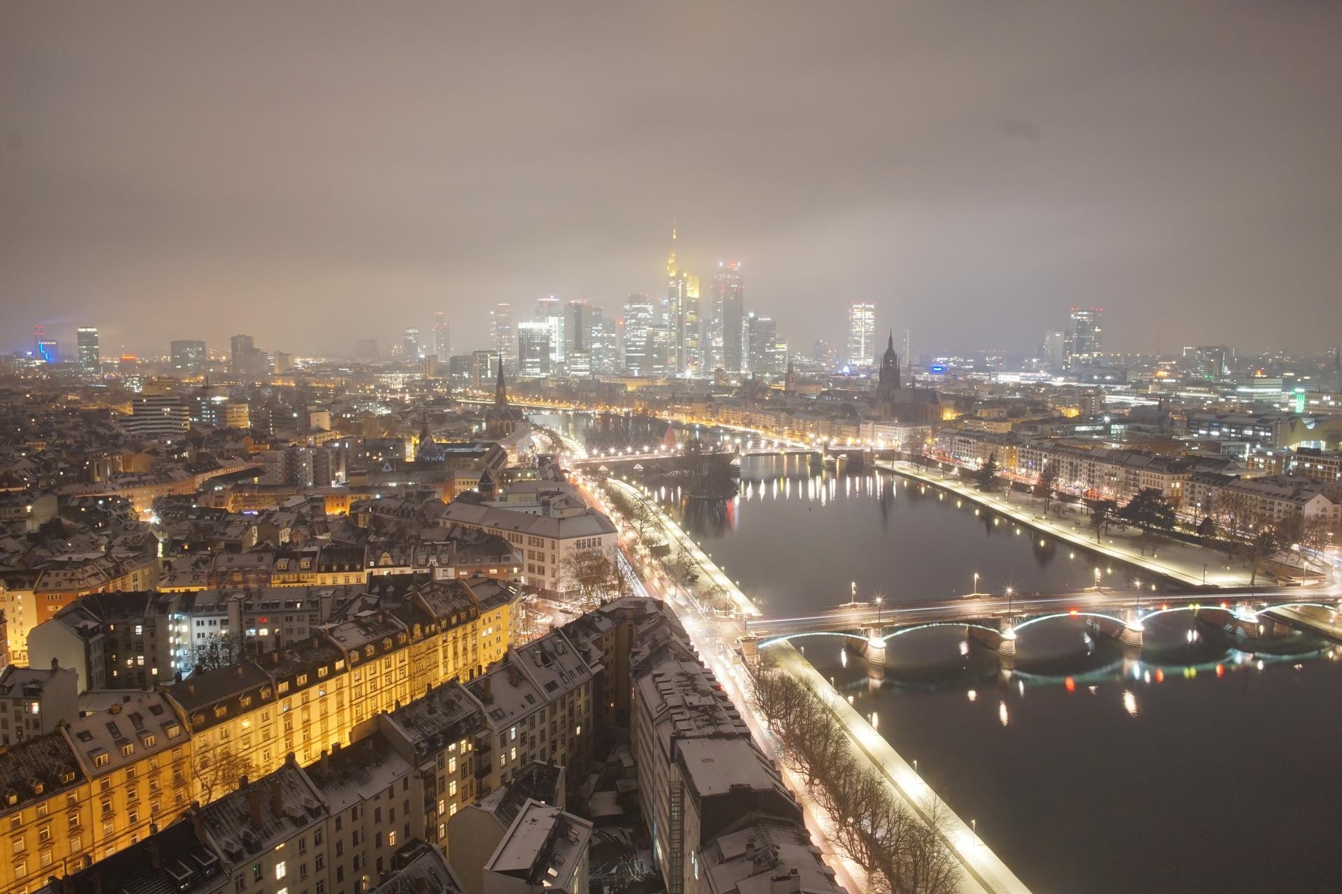 Archiv Foto Webcam Panoramablick auf die Skyline Frankfurt