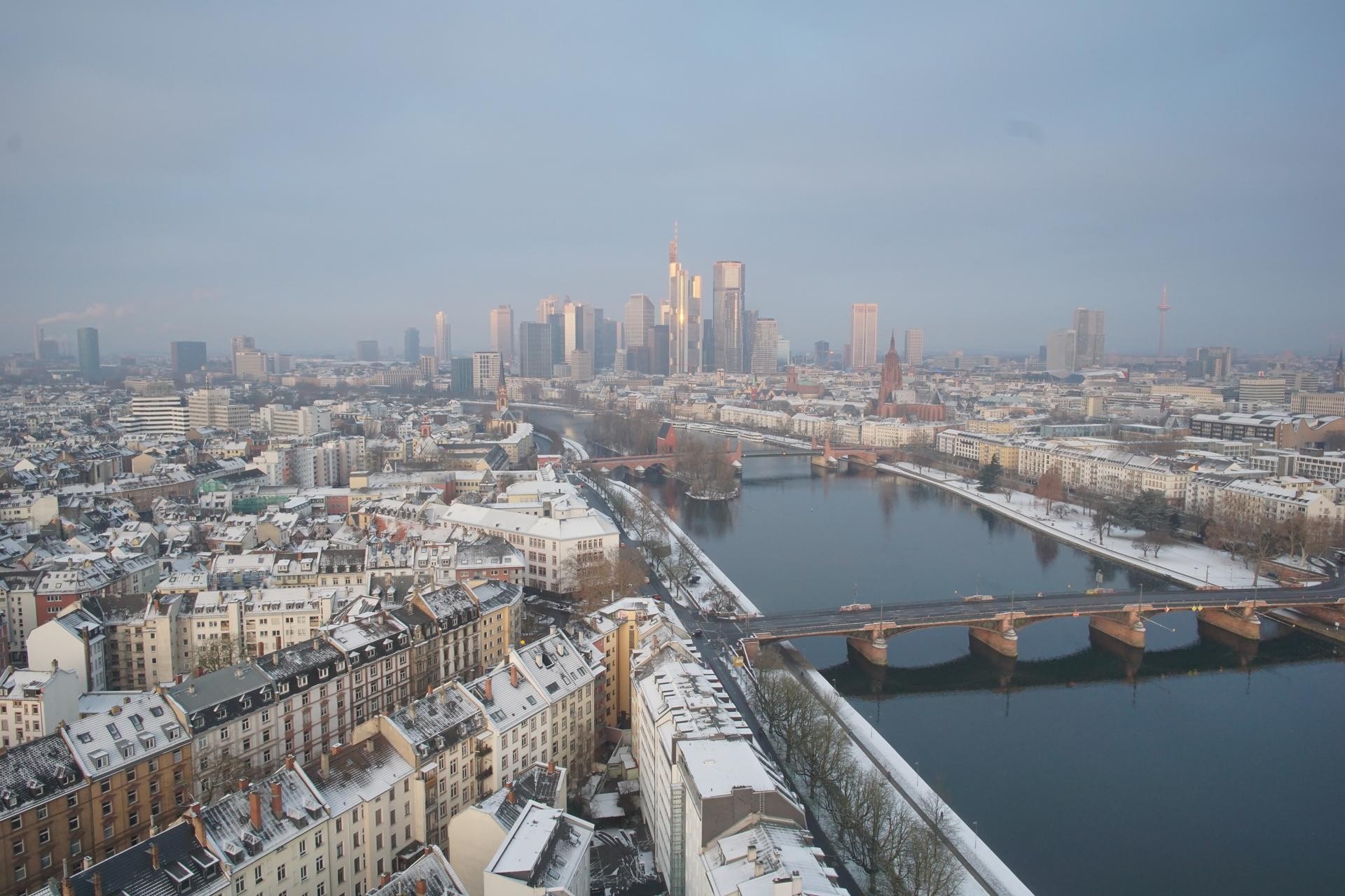 Archiv Foto Webcam Panoramablick auf die Skyline Frankfurt