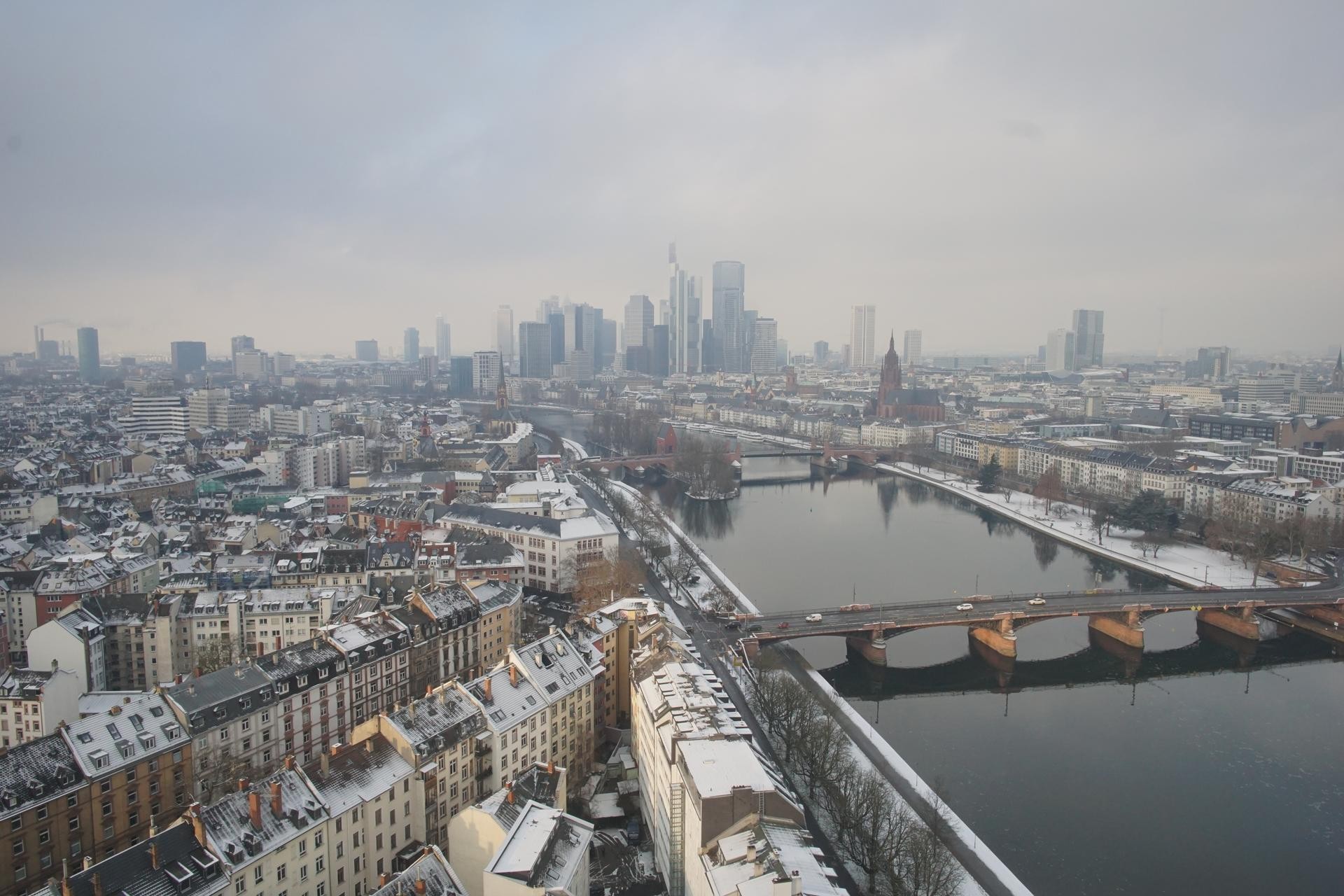 Archiv Foto Webcam Panoramablick auf die Skyline Frankfurt