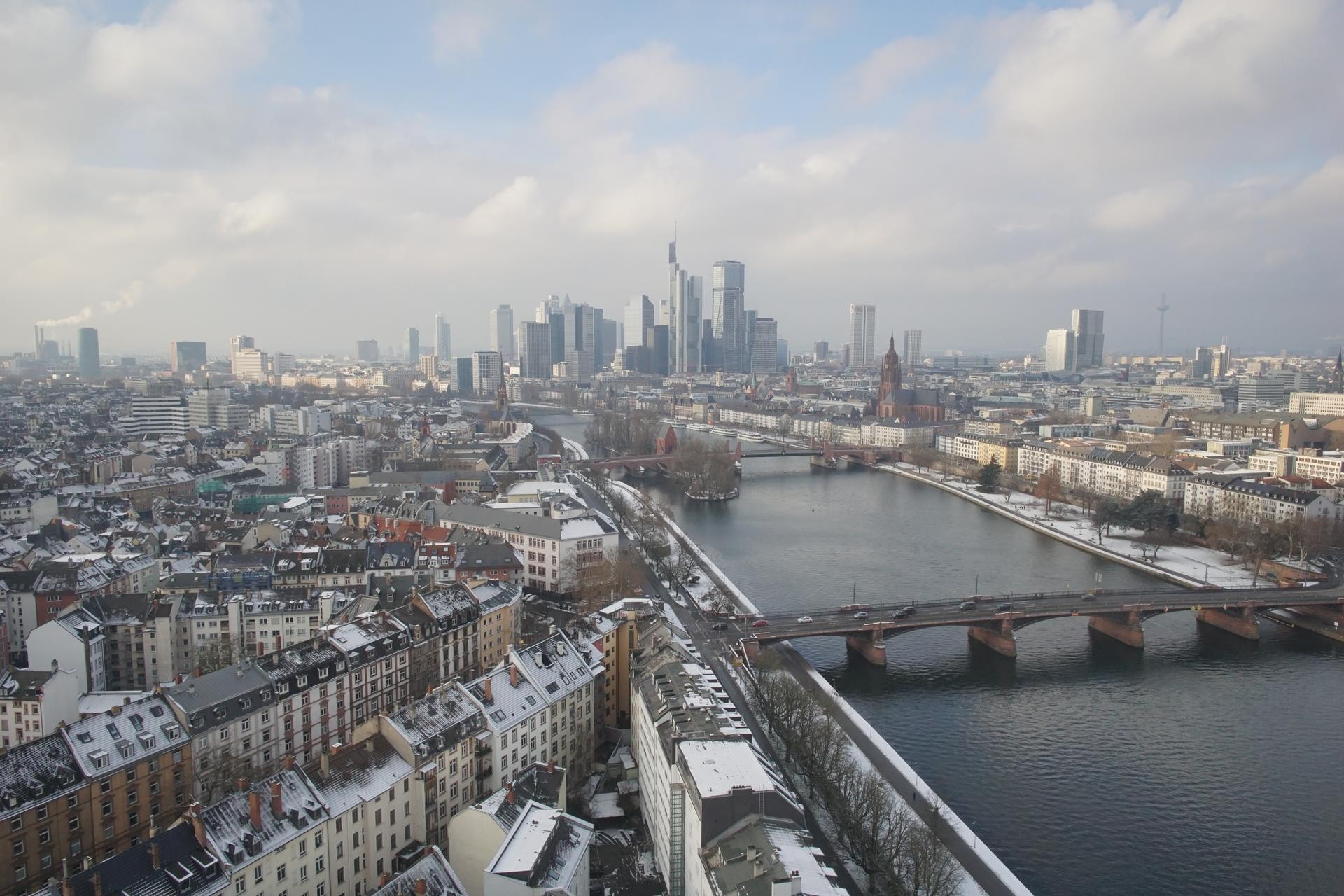 Archiv Foto Webcam Panoramablick auf die Skyline Frankfurt