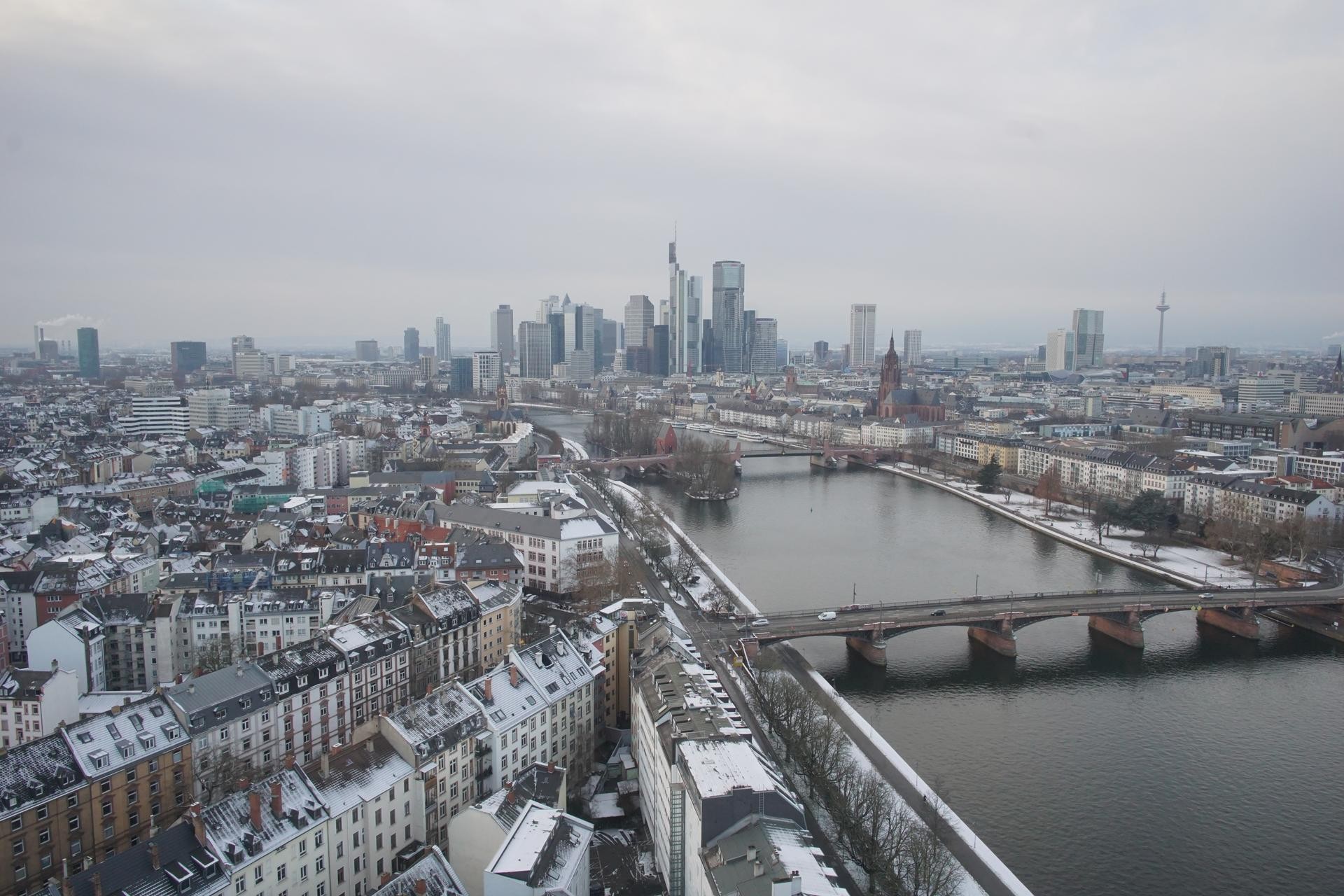 Archiv Foto Webcam Panoramablick auf die Skyline Frankfurt