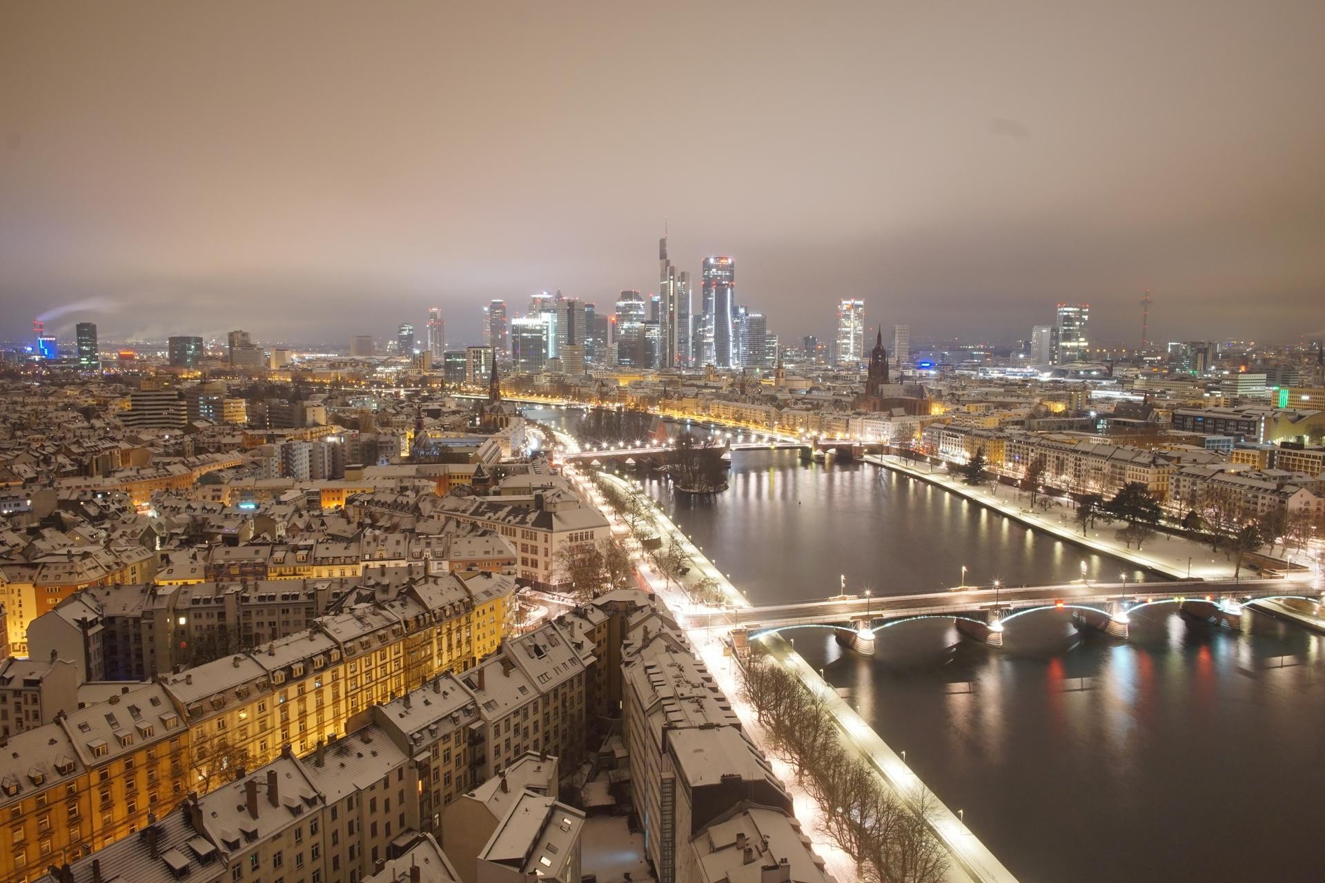 Archiv Foto Webcam Panoramablick auf die Skyline Frankfurt