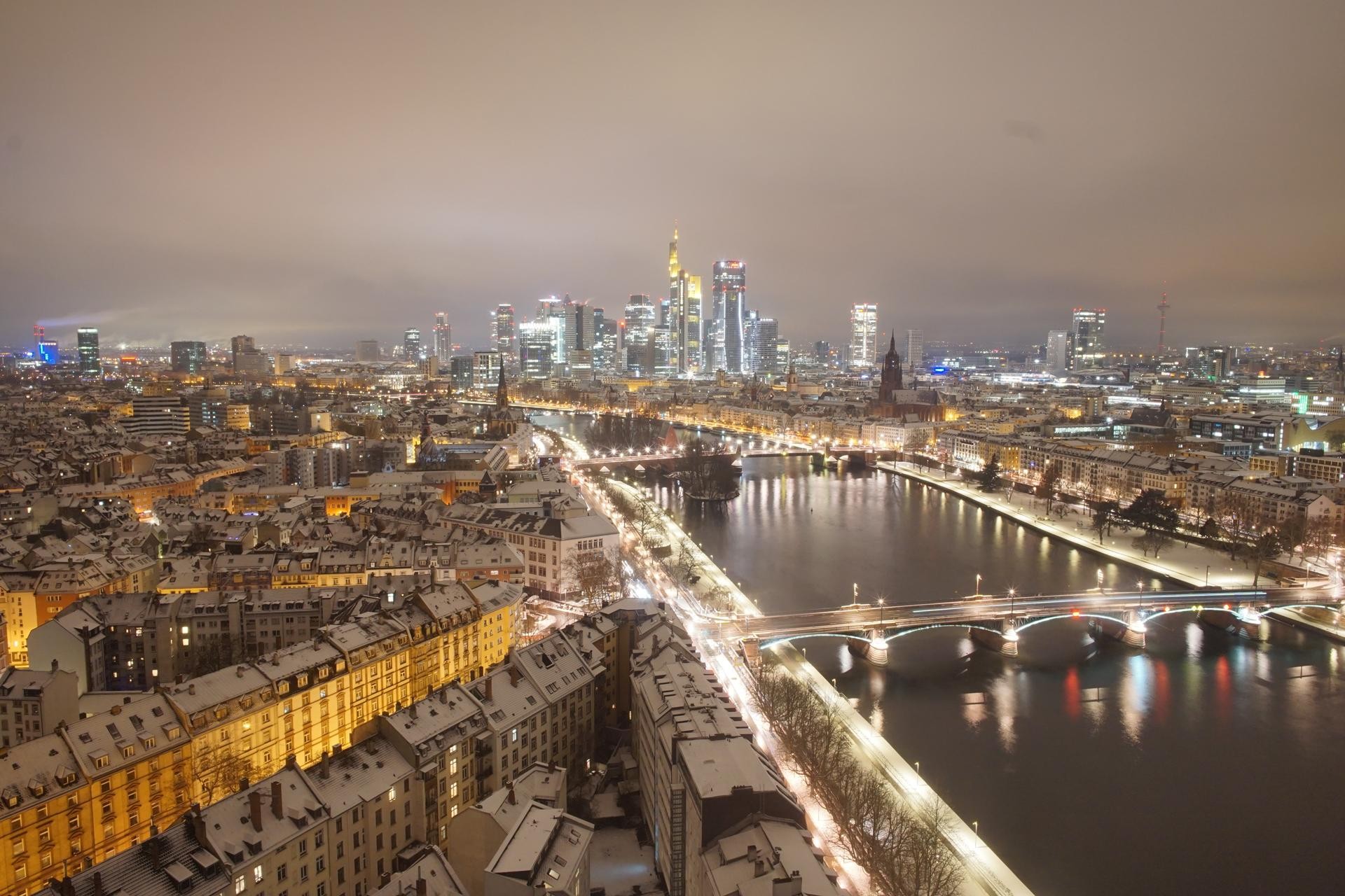 Archiv Foto Webcam Panoramablick auf die Skyline Frankfurt