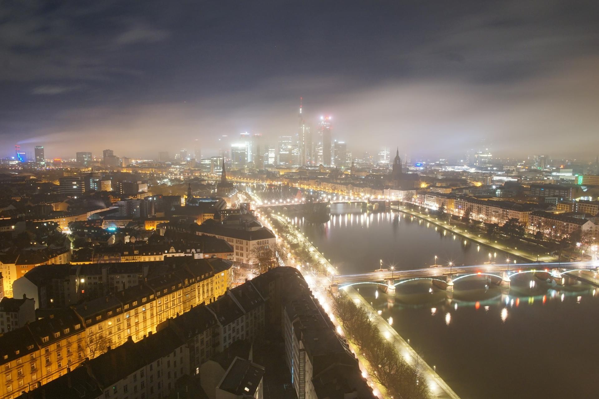 Archiv Foto Webcam Panoramablick auf die Skyline Frankfurt