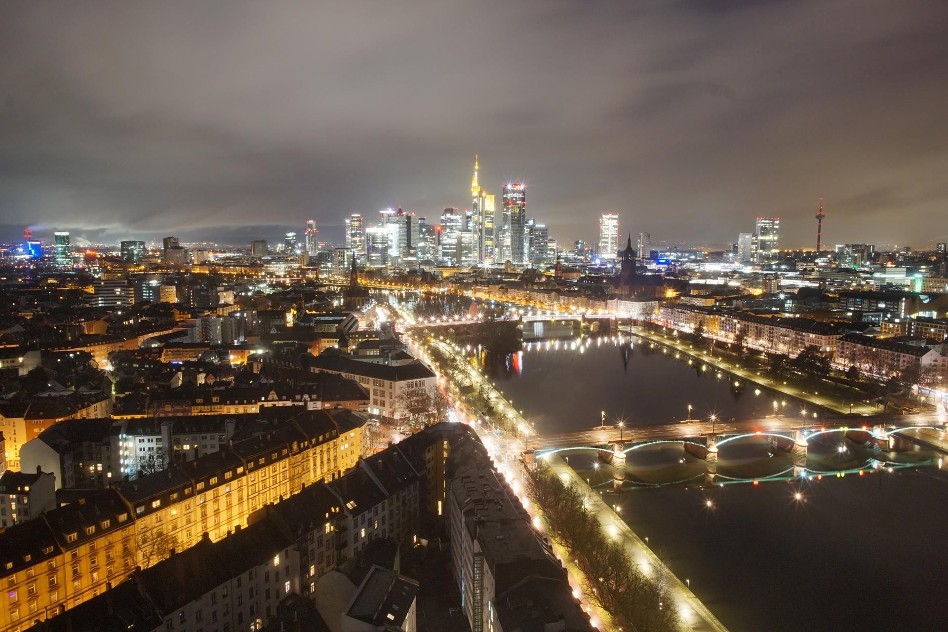 Archiv Foto Webcam Panoramablick auf die Skyline Frankfurt
