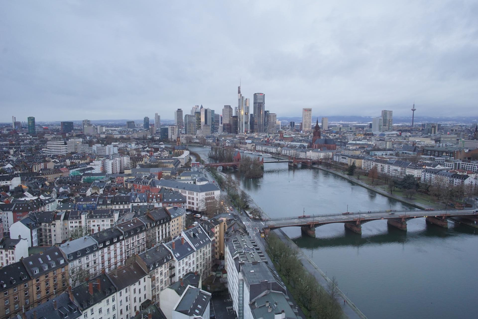 Archiv Foto Webcam Panoramablick auf die Skyline Frankfurt