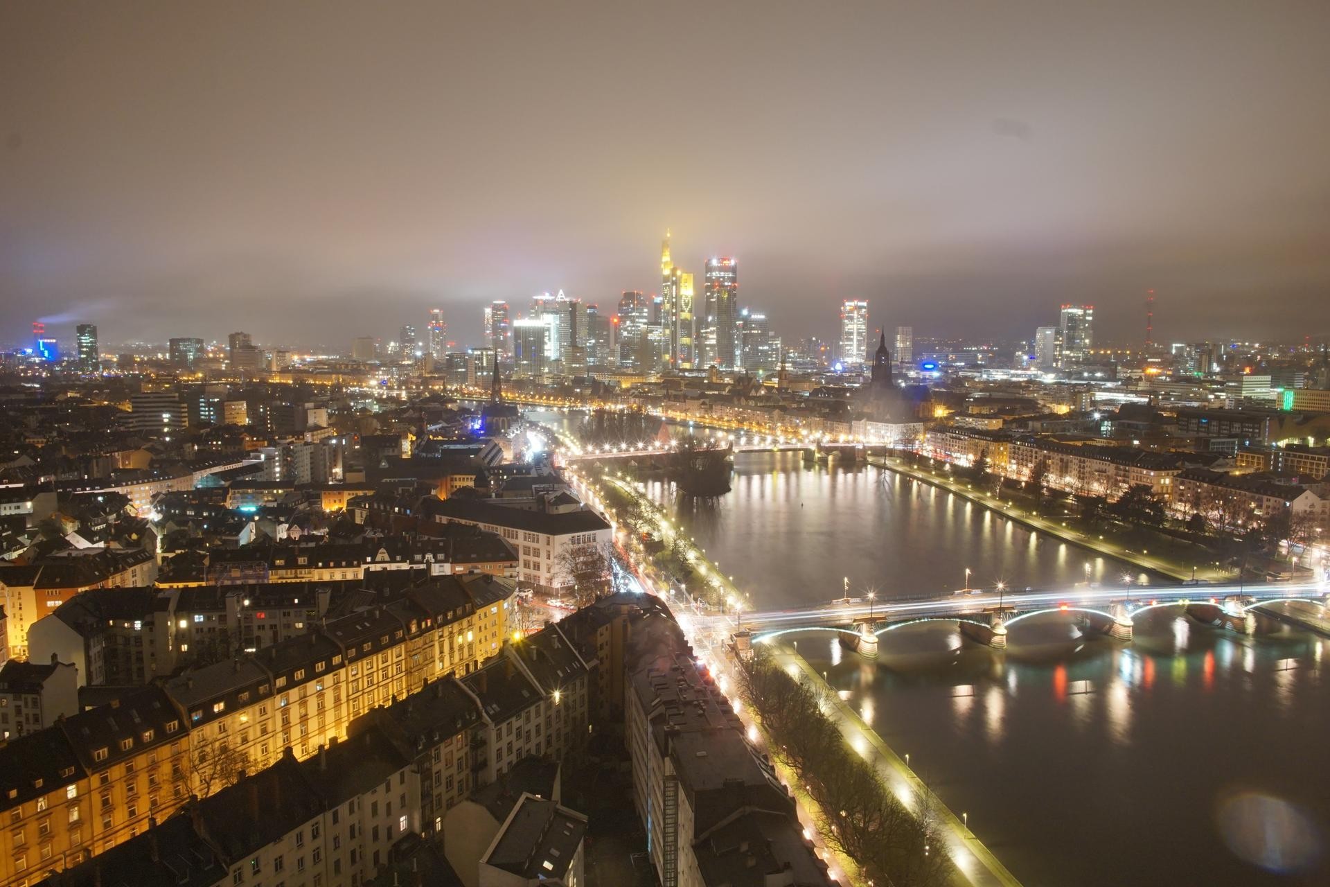 Archiv Foto Webcam Panoramablick auf die Skyline Frankfurt