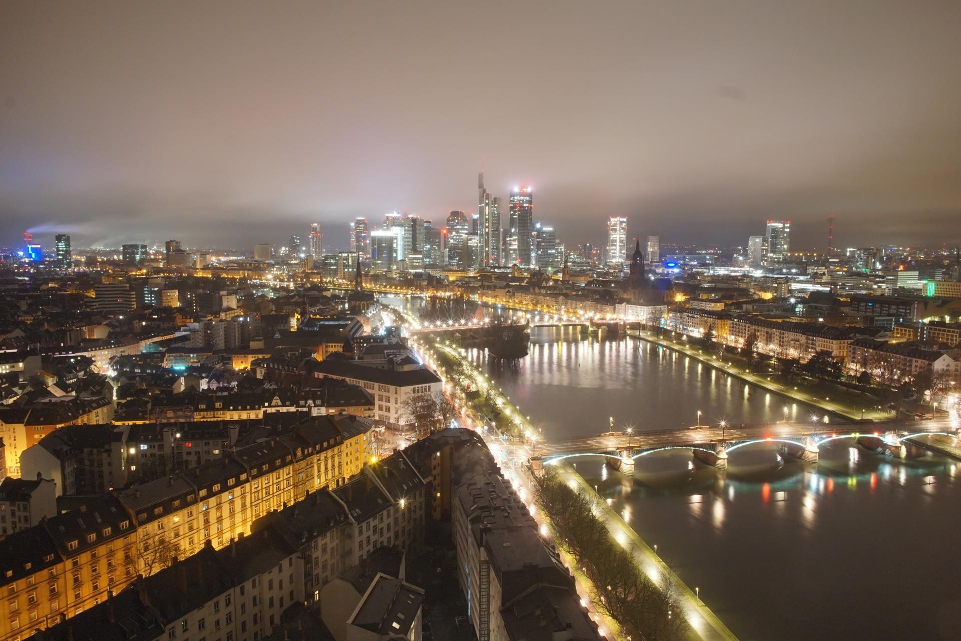 Archiv Foto Webcam Panoramablick auf die Skyline Frankfurt