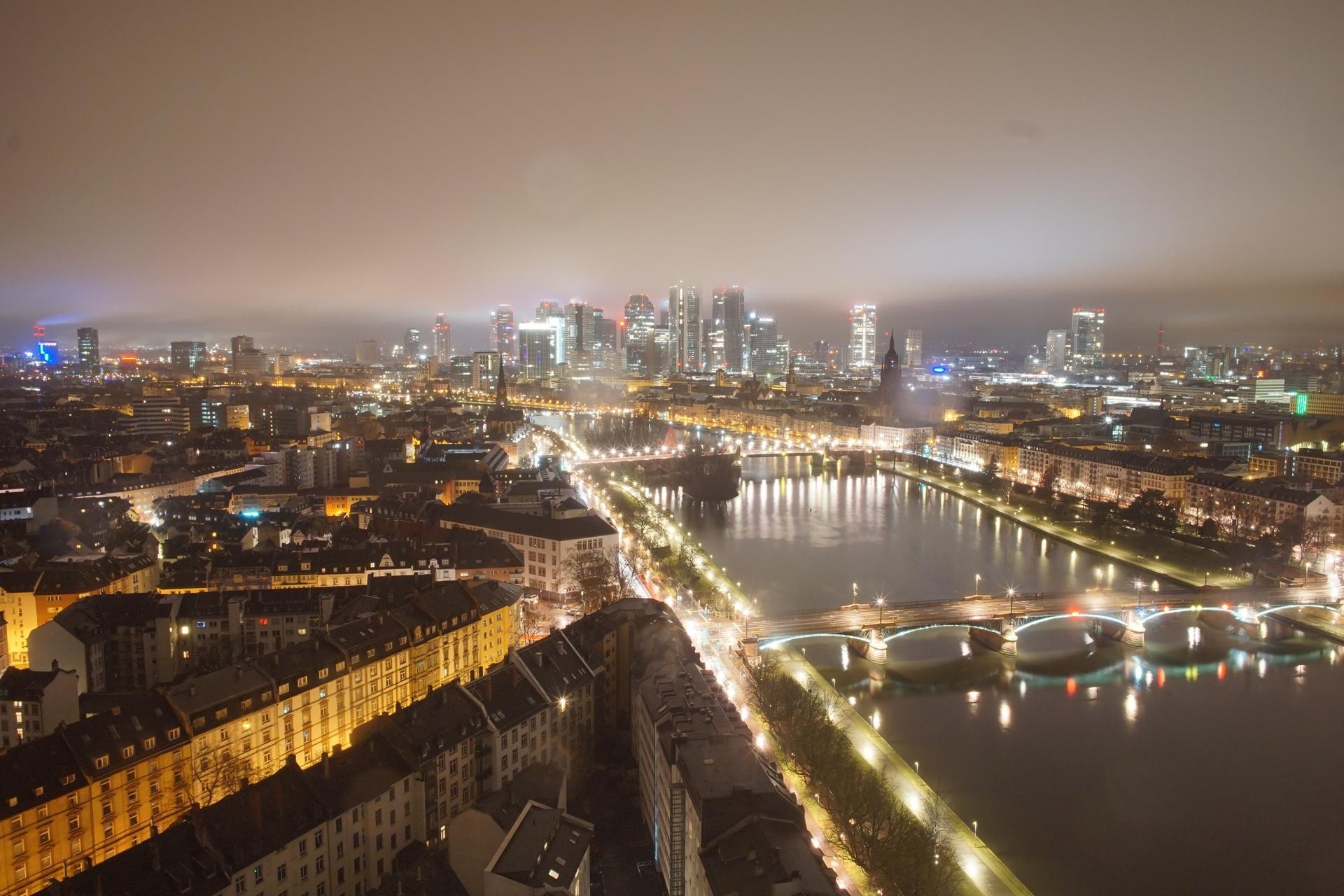 Archiv Foto Webcam Panoramablick auf die Skyline Frankfurt