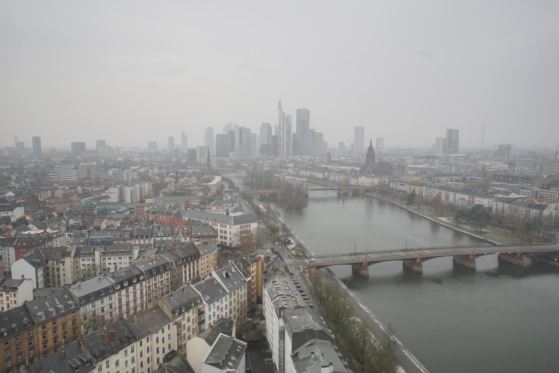 Archiv Foto Webcam Panoramablick auf die Skyline Frankfurt