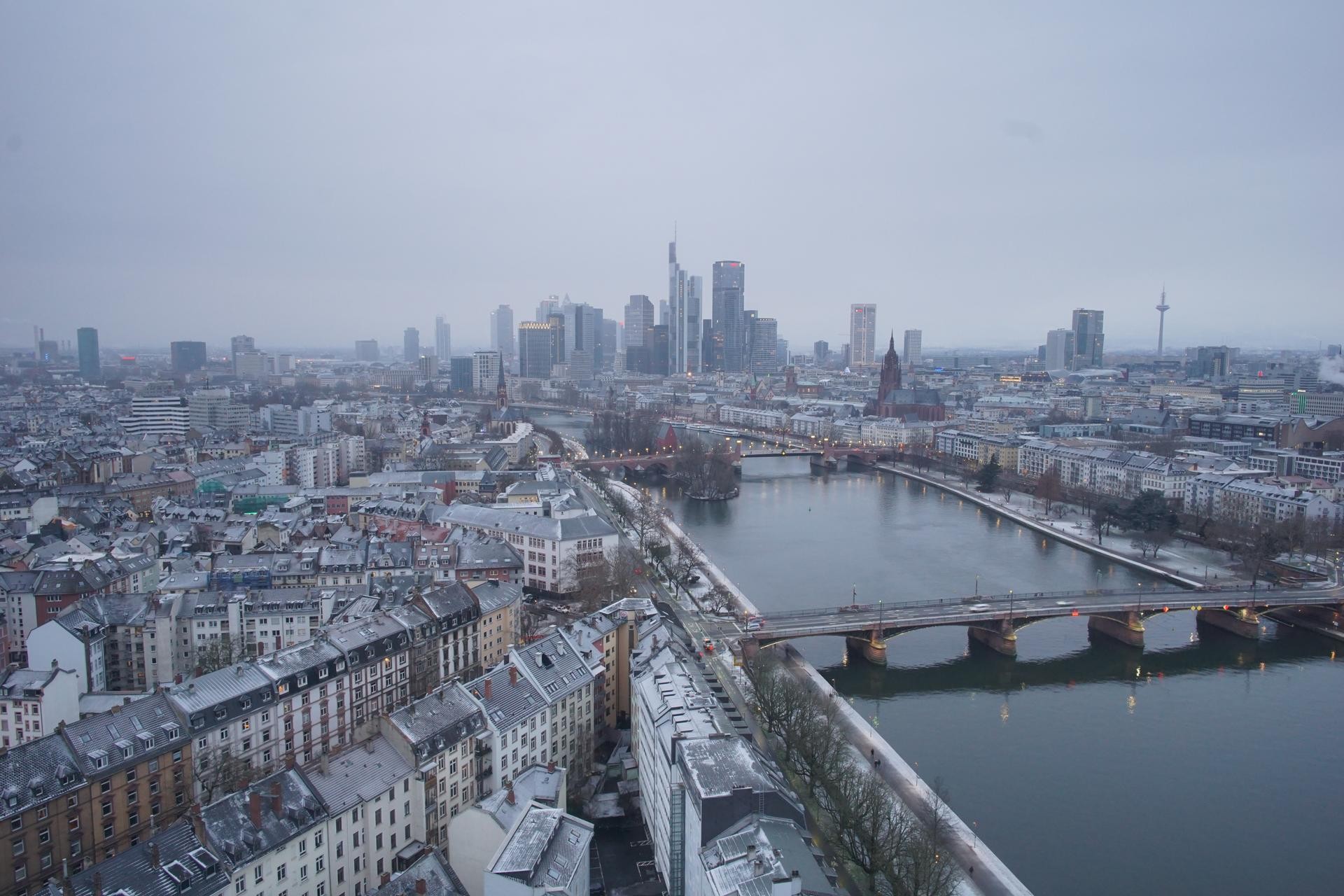 Archiv Foto Webcam Panoramablick auf die Skyline Frankfurt